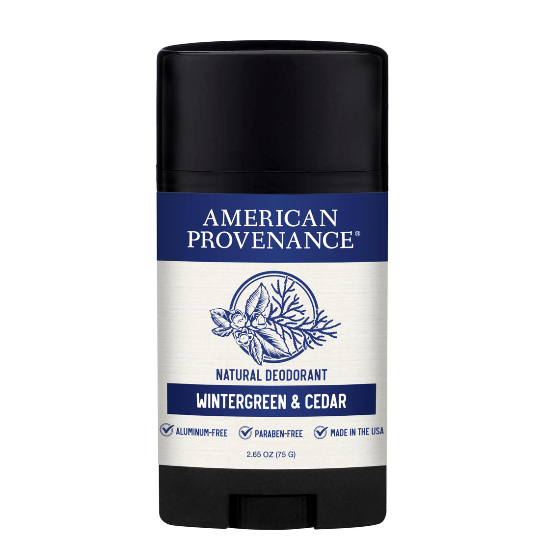 American Provenance Natural Mens Deodorant, Firepits & Flannels, 2.75 oz/75 gr