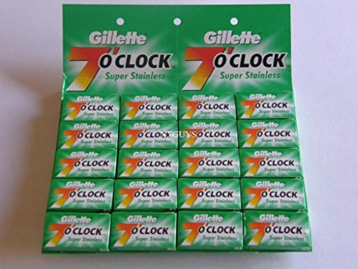 7 O'clock Super Stainless Double Edge Safety Razor Blades , 5 Count (Pack of 20)
