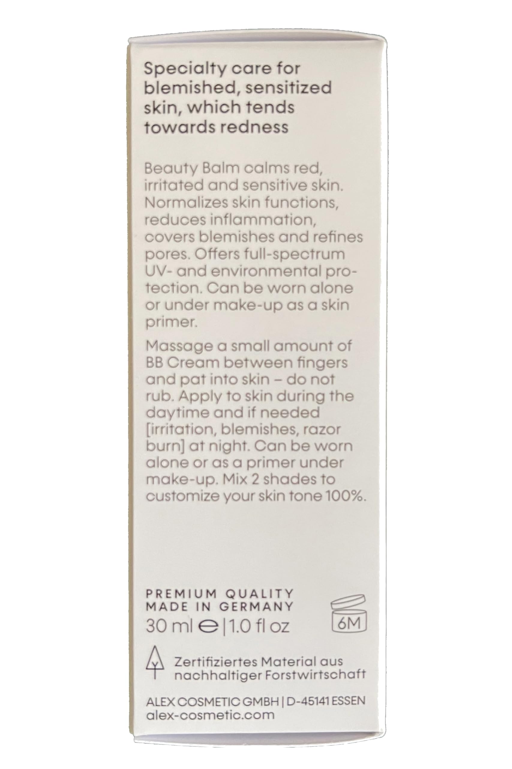 Bb Cream [Medium Tone] Tube, 30Ml (30Ml) By Alex Cosmetic