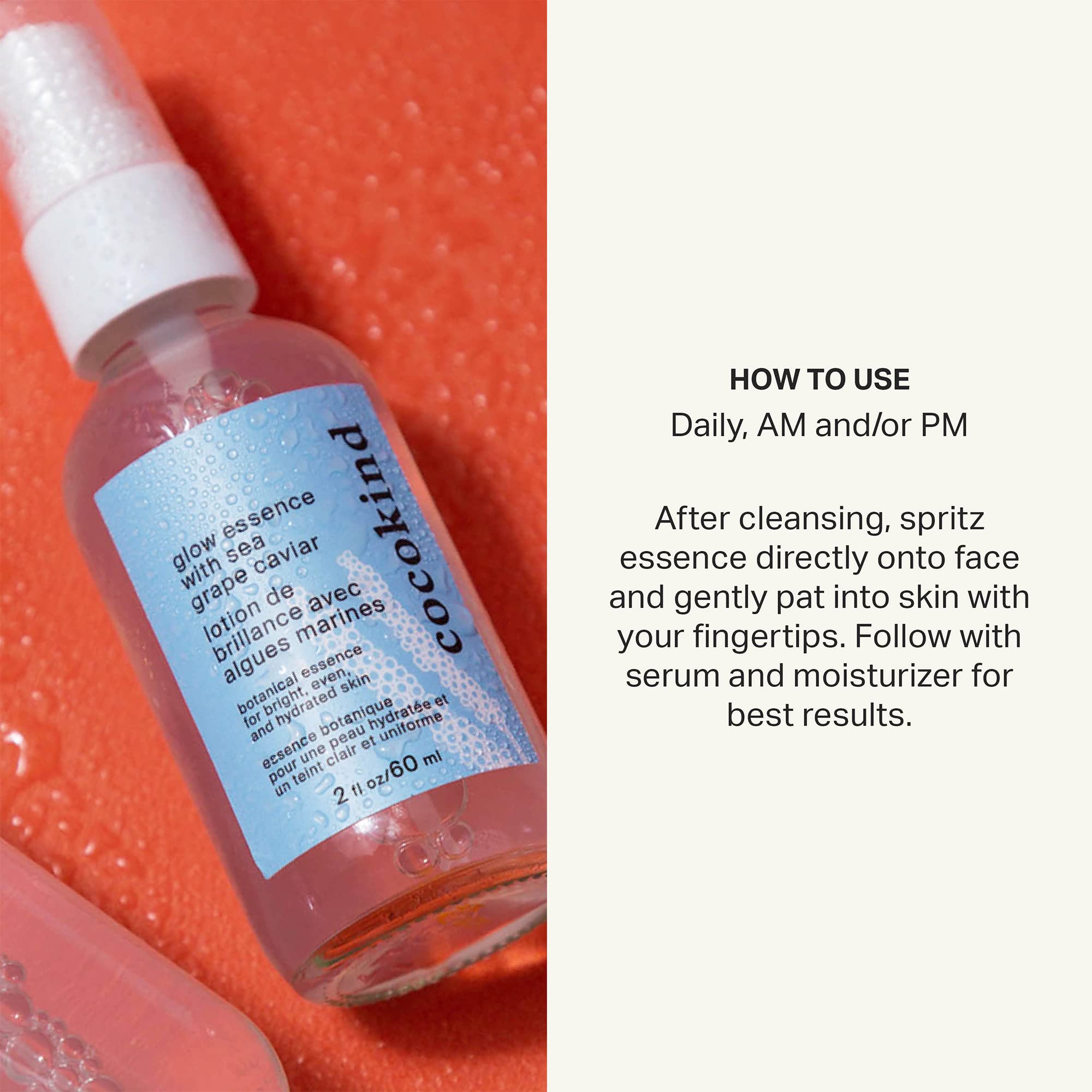 Cocokind Glow Essence with Sea Grape Caviar | Face Mist for Hydration | Improves Water Retention | 2 oz