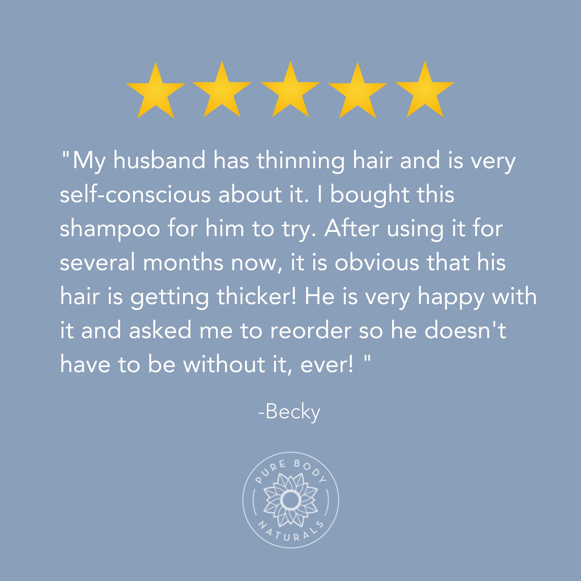 Pure Body Naturals Hair Loss Shampoo to Restore and Strengthen, Large 16 Ounce, DHT Blocker Shampoo for Thinning Hair, for Men and Women (Label Varies)