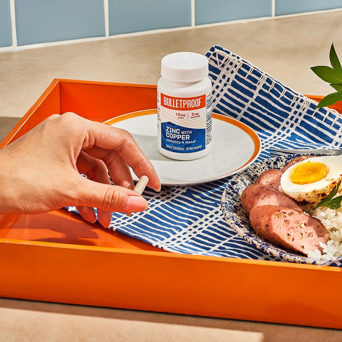 Bulletproof Zinc with Copper Capsules, 60 Count, Minerals and Antioxidant Supplement for Immunity and Mood