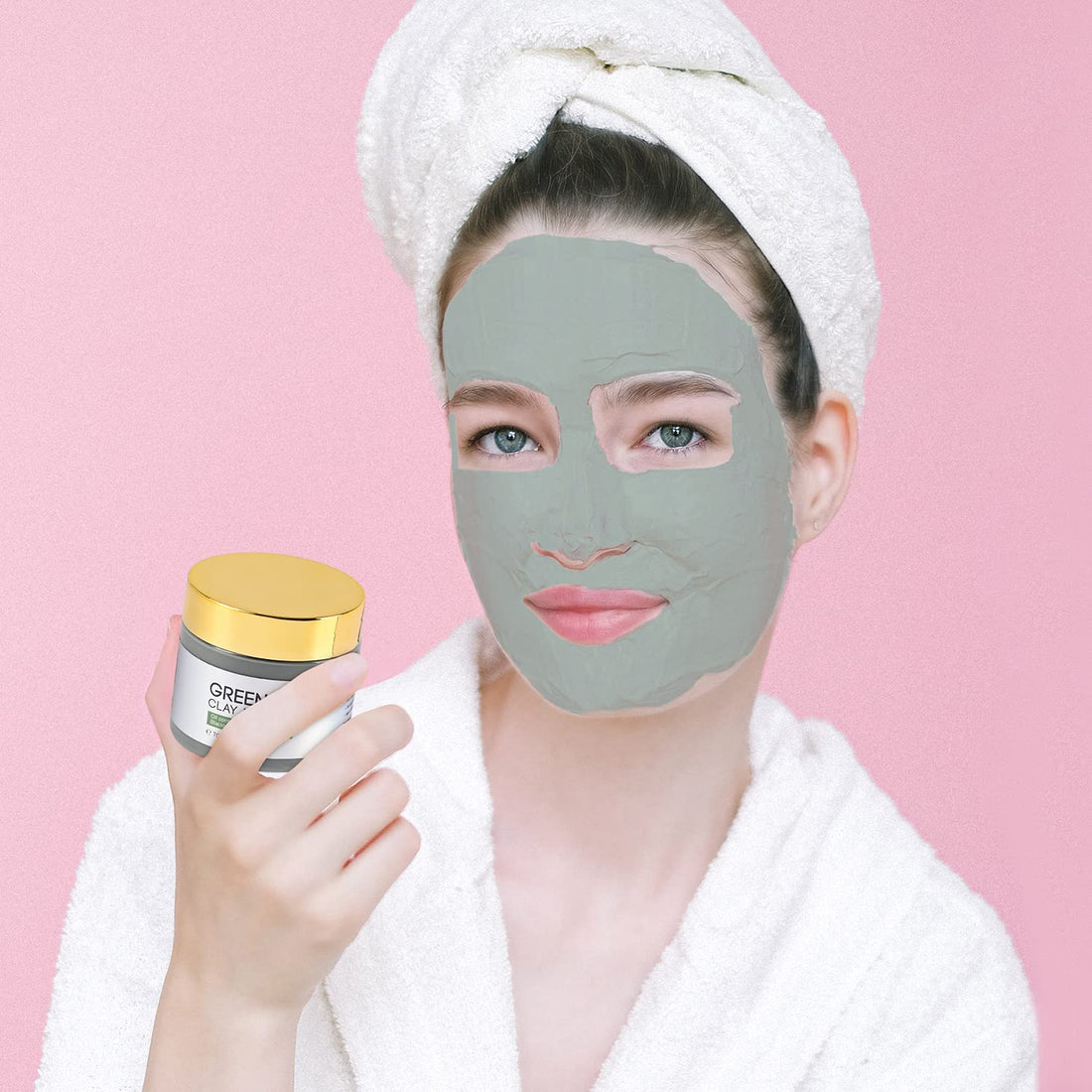 IIIMEIDU Face Masks Skincare, Turmeric Vitamin C Clay Mask, Green Tea Mask, Dead Sea Mud Mask, Face Mask Skin Care for Deep Cleansing, Women Skin Anti Aging 2.5 FL Oz Each