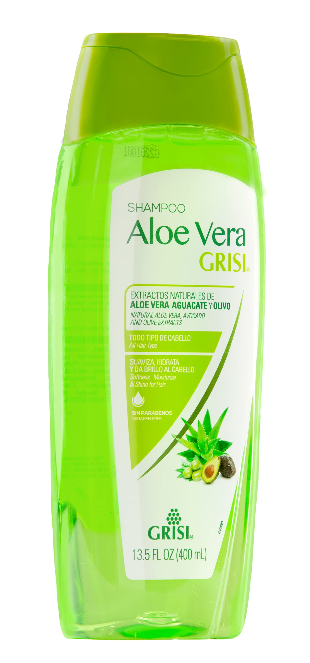 Grisi Aloe Vera Shampoo, Moisturizing Shampoo with Aloe Vera Extract, Paraben-Free, Hair Product for Soft and Shiny Hair, 2-Pack of 13.5 FL Oz each, 2 Bottles