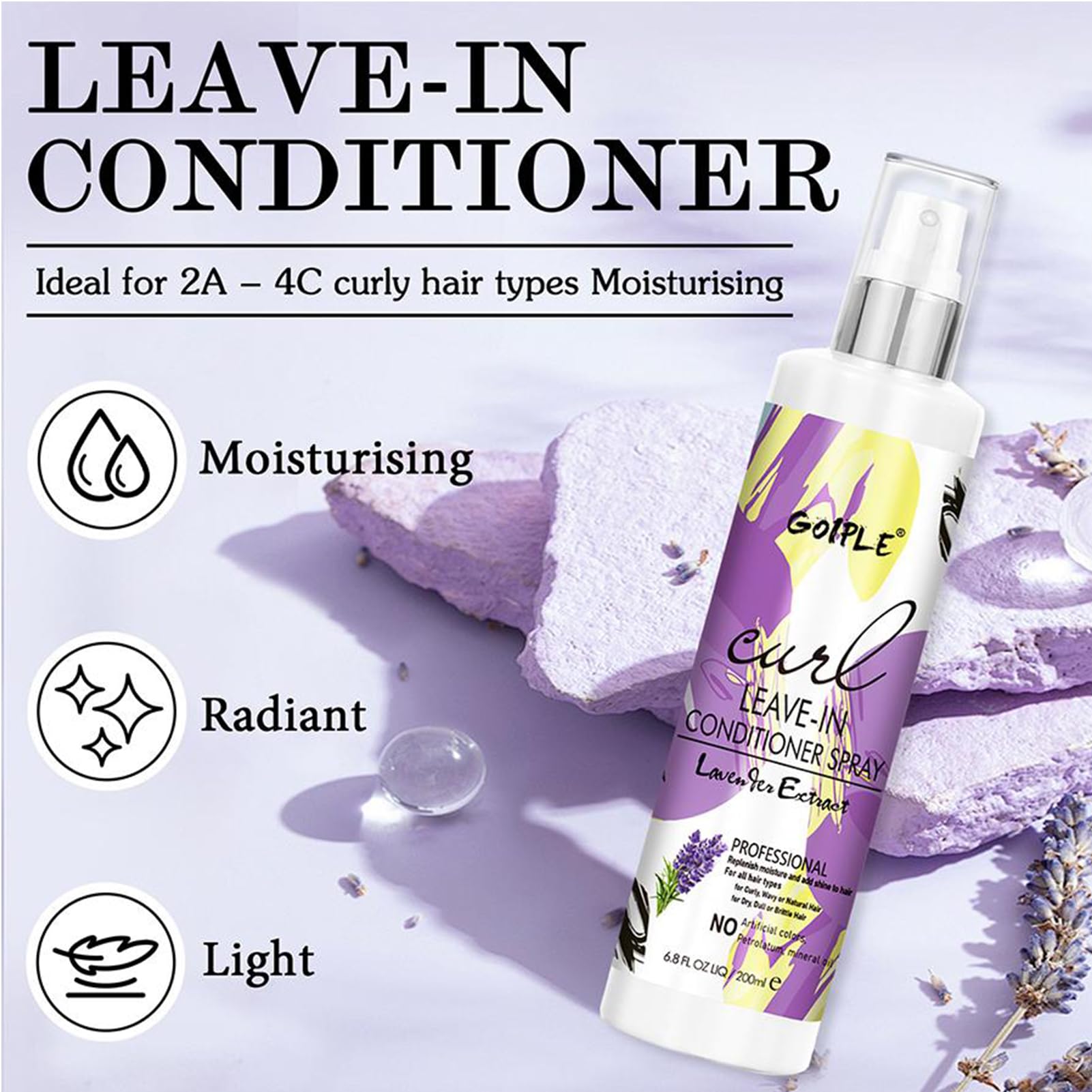 Shea Moisture Coconut & Hibiscus Curl Enhancing Smoothie - Leave-in Conditioner Spray for Curly Wavy Natural Hair - Hydrating & Moisturizing for Dry Damaged Hair - Refresh & Detangle (6.8 fl oz)