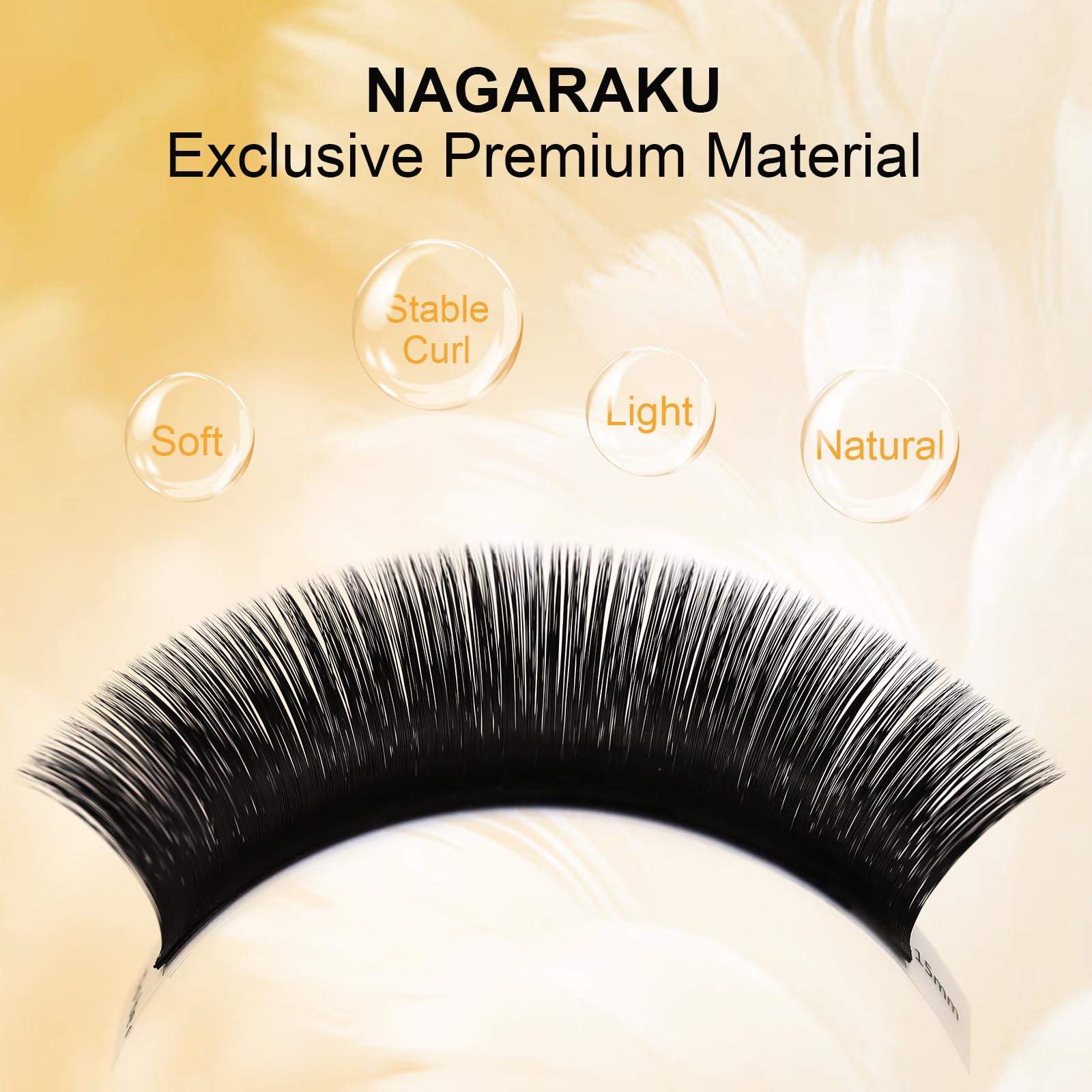 NAGARAKU Easy Fan Eyelash Extensions Volume Lash 0.05 D curl 11mm Rapid Blooming Faux Mink Cluster For Beginners Soft Professional Lash Supplies