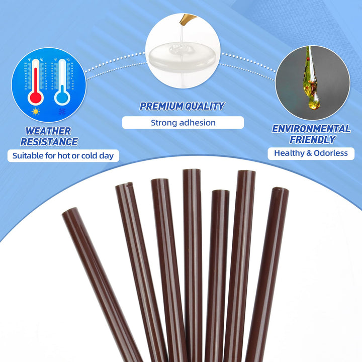 Neitsi¤Ä Set of 12 Professional Hair Extensions Keratin Gun Bond Glue Sticks (Brown) by Neitsi