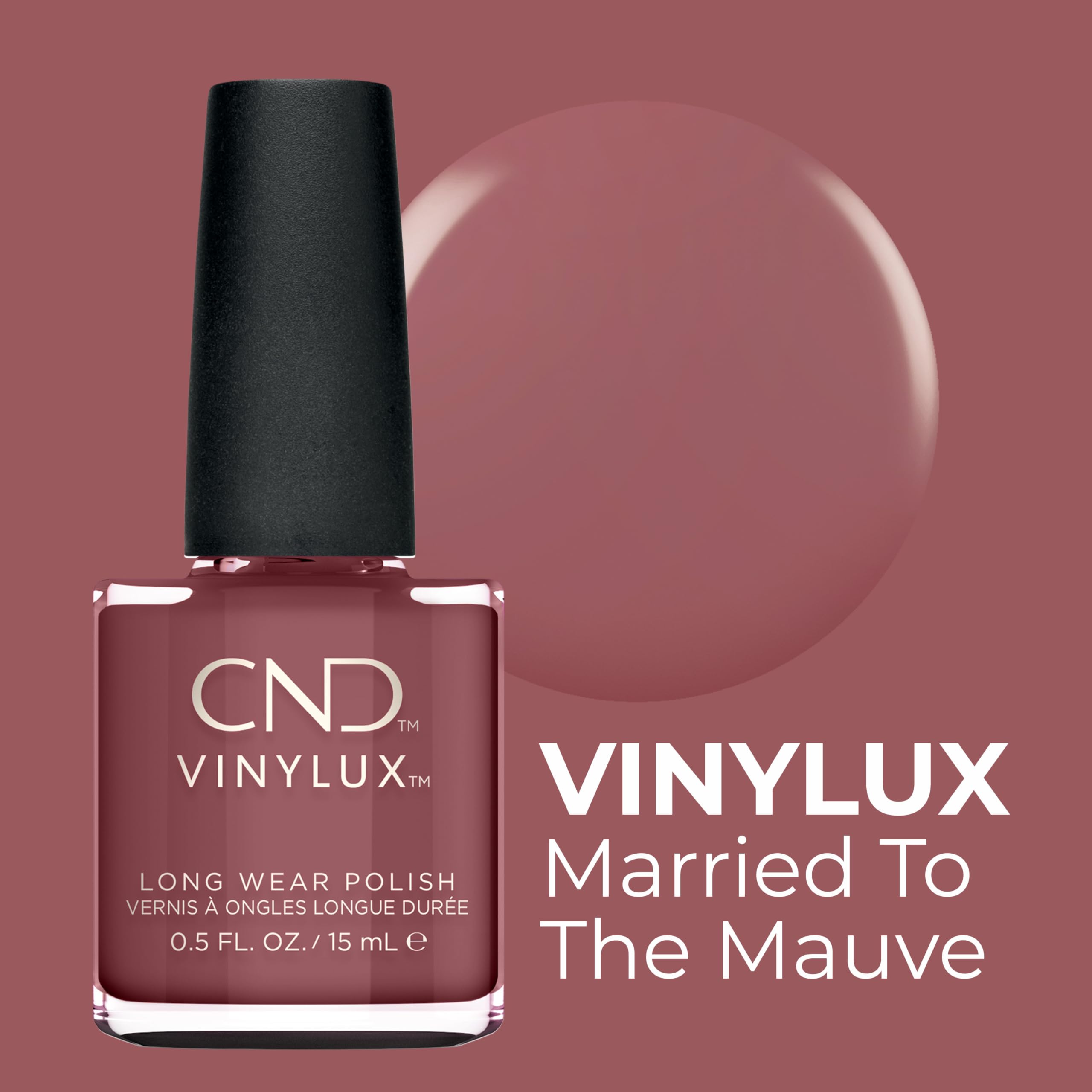 Creative Nail Creative Nail Design Vinylux Nail Lacquer, Married To The Mauve, 0.5 Fluid Ounce