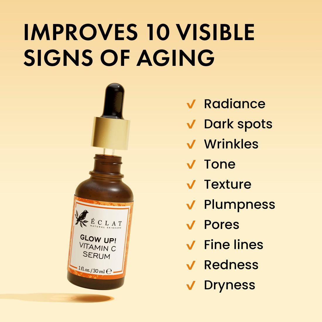 Vitamin C Face Serum - Skin Care for Dark Spots, Vitamin C Serum with Hyaluronic Acid, Ferulic Acid, & Vit E - Anti Aging and Skin Brightening, Pure Vit C Facial Care 30 ml