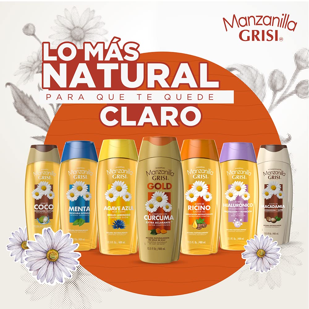 Manzanilla GRISI Chamomile Lightening Shampoo & Conditioner NutricomplexQ10 (10oz) by Grisi