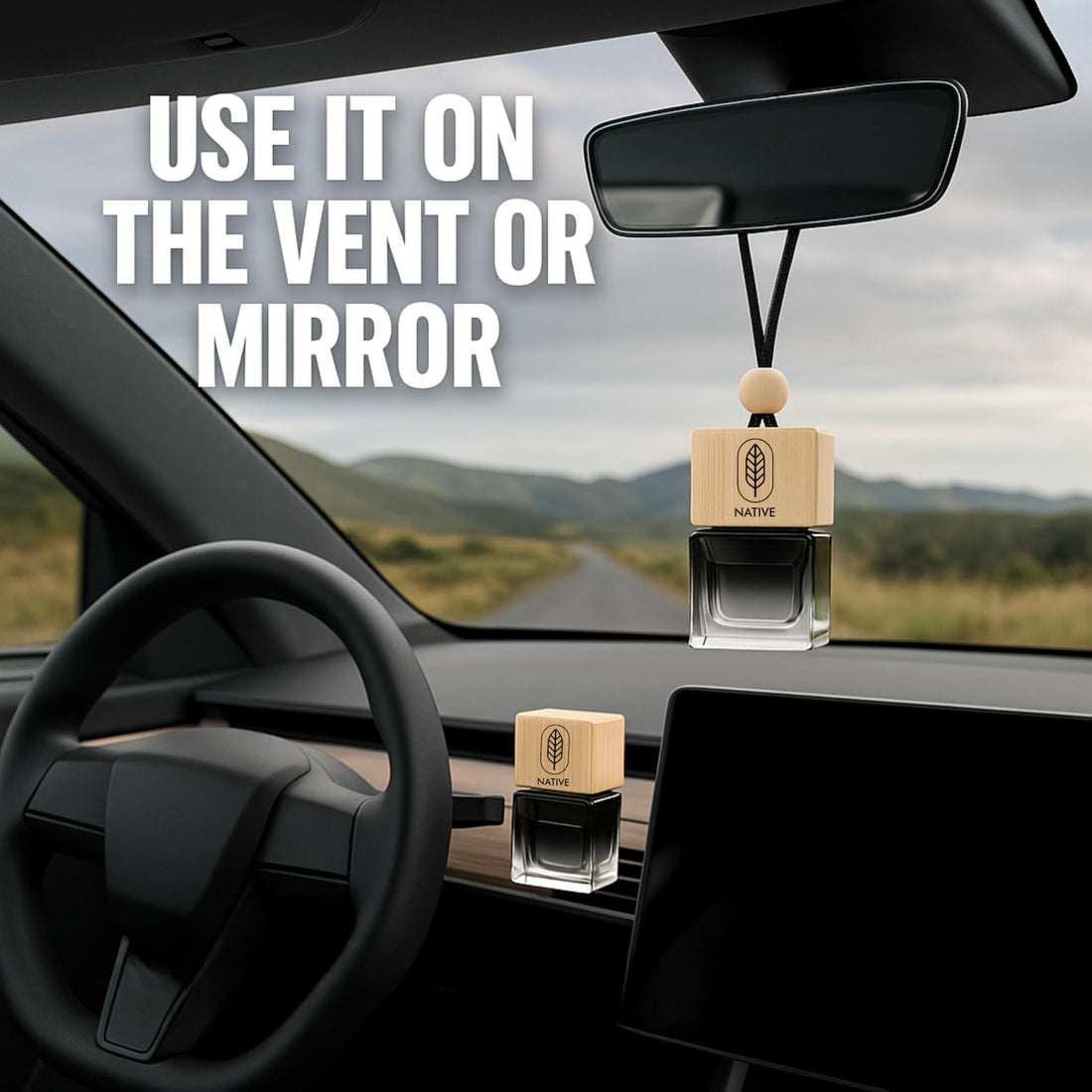 Car Air Freshener for Men | Bold Perfume Inspired Scent with Pineapple, Birch & Musk | Long-Lasting Odor Eliminator | Strong Car Diffuser | Premium Car Scent | Two 8ml Gift Set | Made in USA