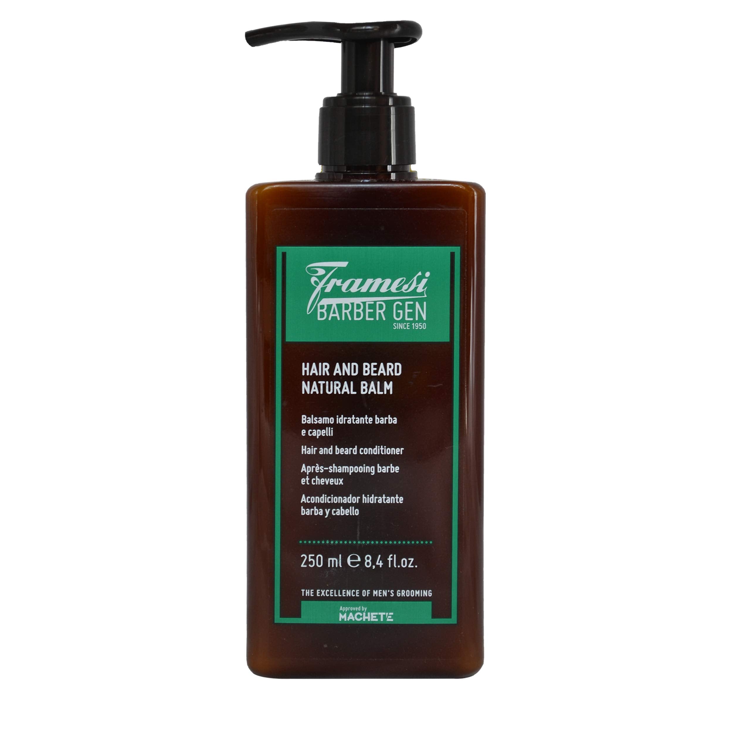 Framesi Barber Gen Hair & Beard Natural Balm, 8.4 fl oz, Beard Balm for Men