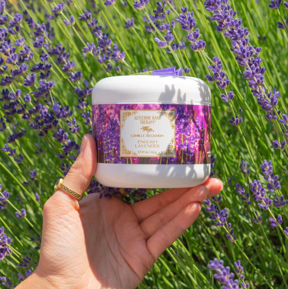 Camille Beckman Glycerine Hand Therapy, 8 Ounce Jar, English Lavender by Camille Beckman