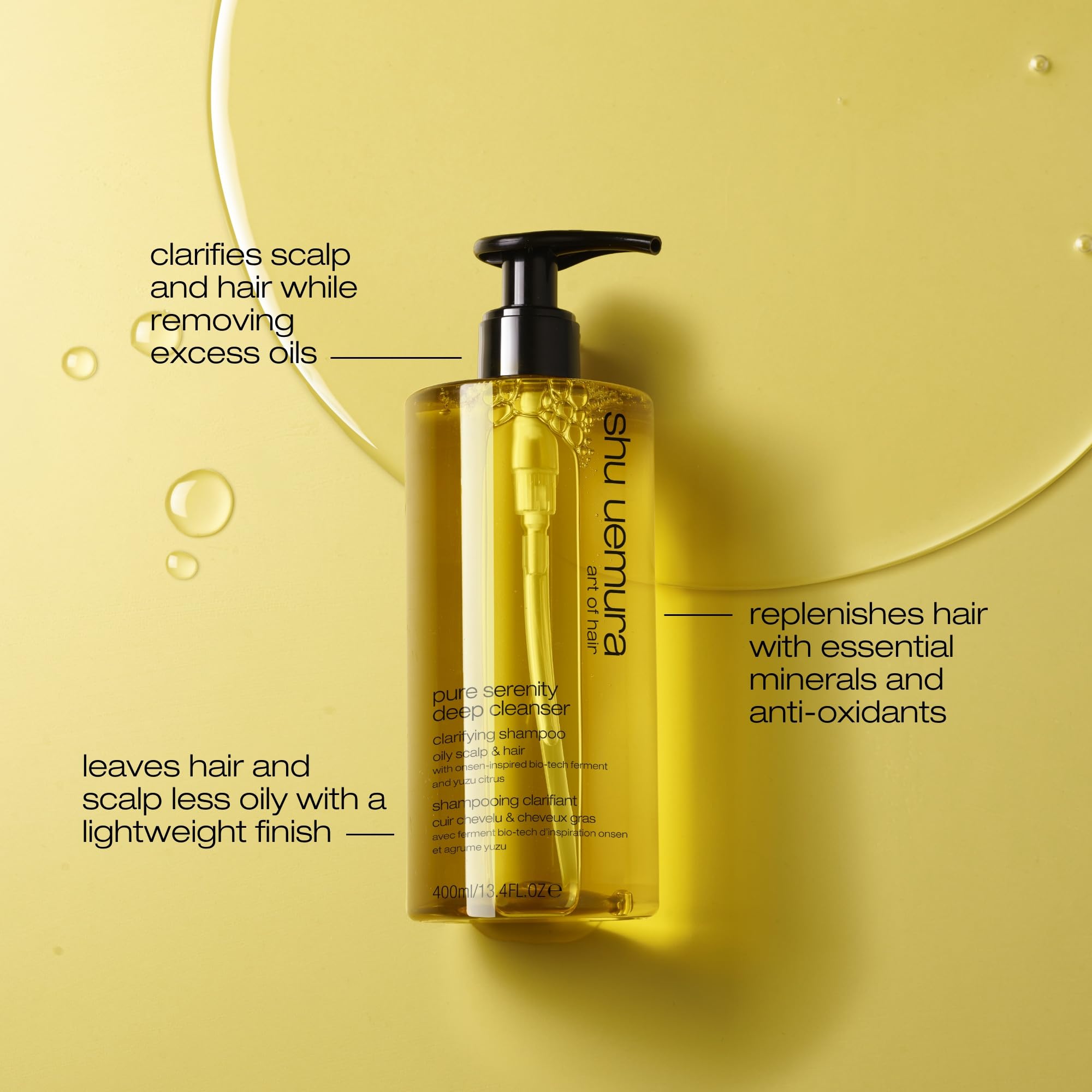 Shu Uemura Pure Serenity Clarifying Shampoo - Removes Dirt and Product Buildup, Balances and Removes Excess Oil