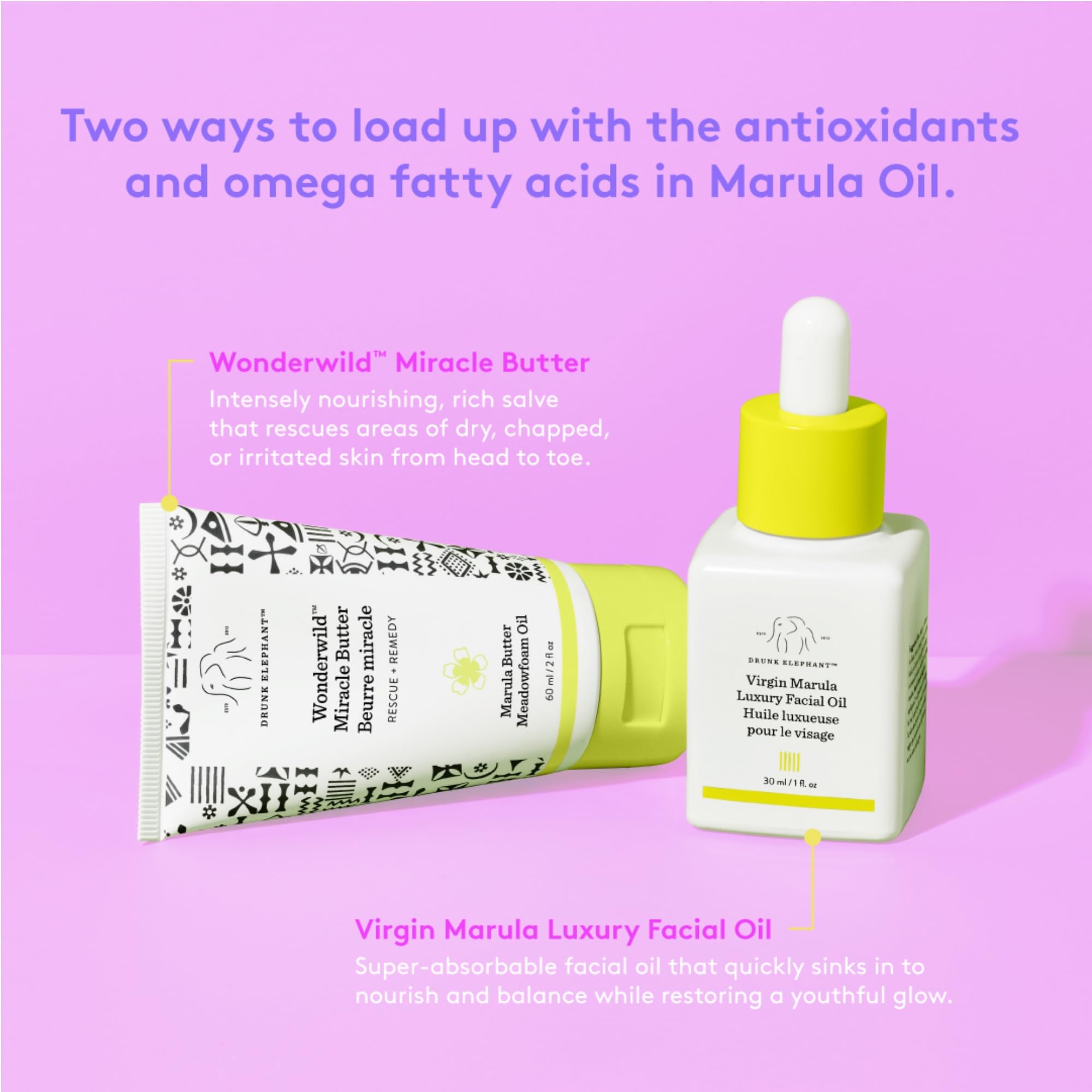 Drunk Elephant Wonderwild Miracle Butter - 20ml/0.67 fl oz - Ultra-Luxe Skin Salve - Clean Clinical Skincare - Cruelty-Free - Free of Essential oils, Silicones, and Fragrance