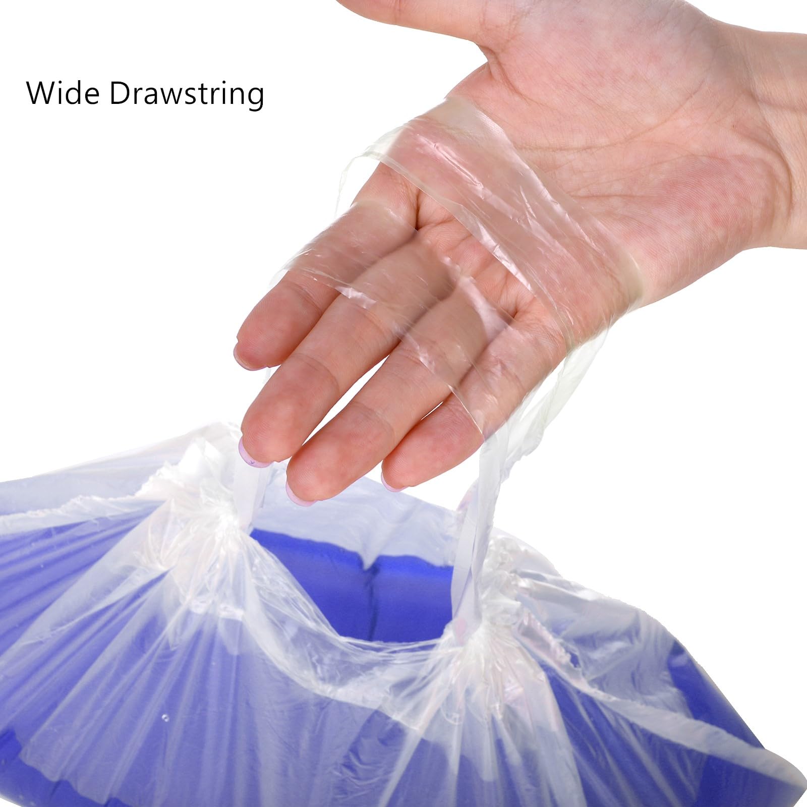 Tebery 100 Pack Portable Potty Chair Liners with Drawstring, Potty Bags Potty Liners Disposable for Baby Toilet Potty Training Seat