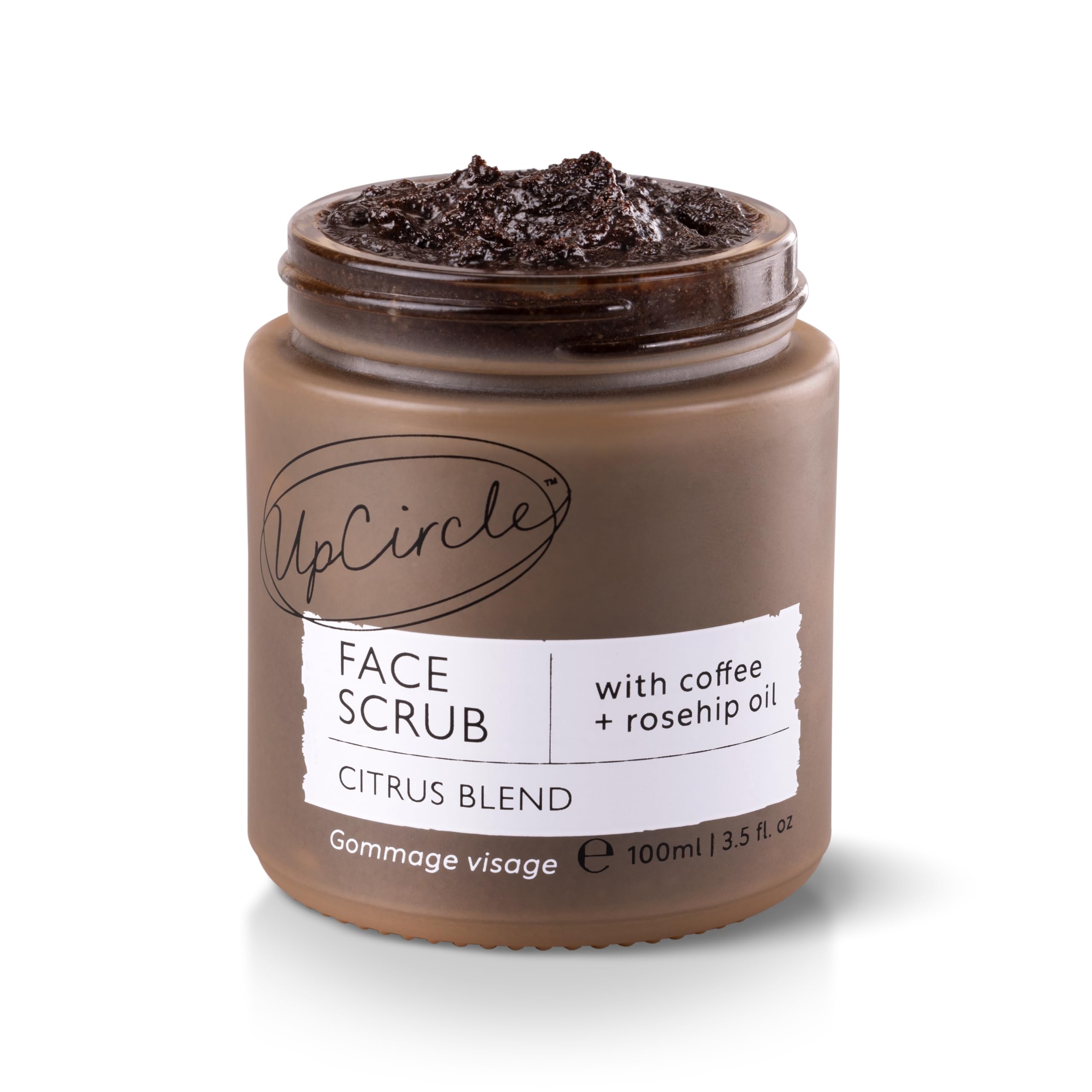 UpCircle Coffee Face Scrub - Citrus Blend For Dry Skin 3.5oz - Natural, Vegan Face Exfoliator For Soft, Smooth Skin