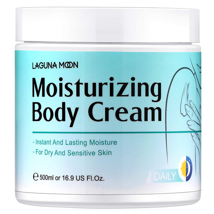 Shea Butter Body Cream - Smooth, Hydrate, Moisturize - Instant Moisturizing Body Butter with Hyaluronic Acid, Jojoba Oil, Shea Butter (500ml/16.9 oz)