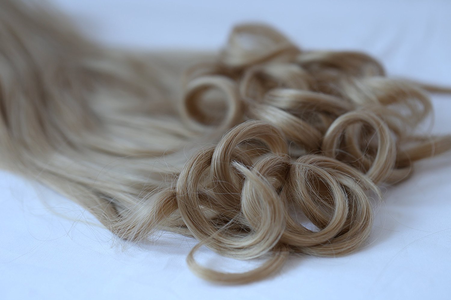 bleach blonde #25T613 H89 : PRETTYSHOP 24 Hair Piece Pony Tail Extension Very Long & Voluminous Curly Or Wavy Heat-Resisting H89