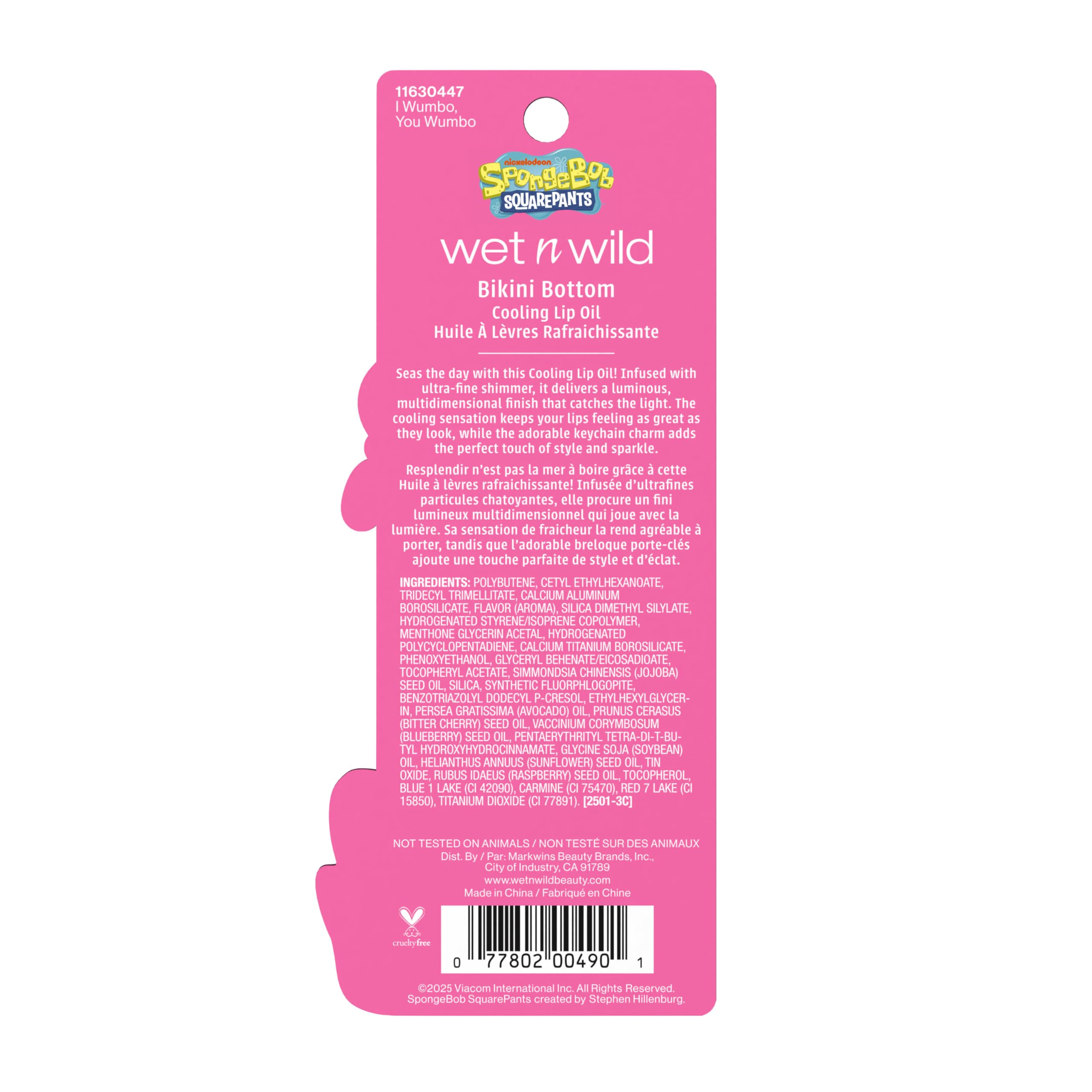 wet n wild Spongebob Bikini Bottom Cooling Lip Oil - I Wumbo, You Wumbo