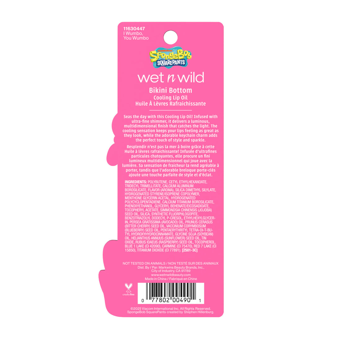 wet n wild Spongebob Bikini Bottom Cooling Lip Oil - I Wumbo, You Wumbo