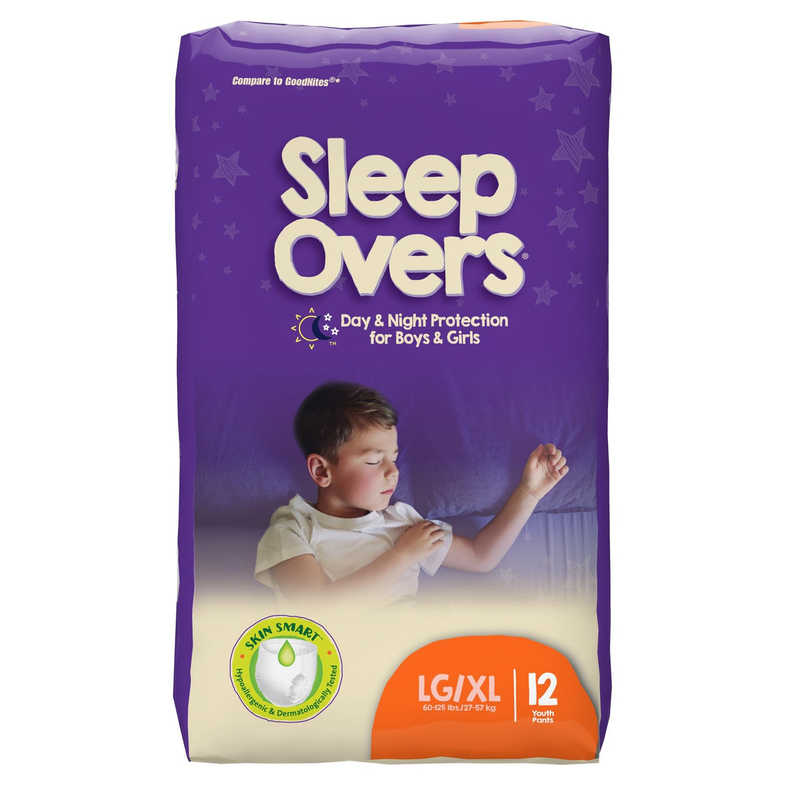 Sleepovers Youth Pants, Large/X-Large, 12 Count