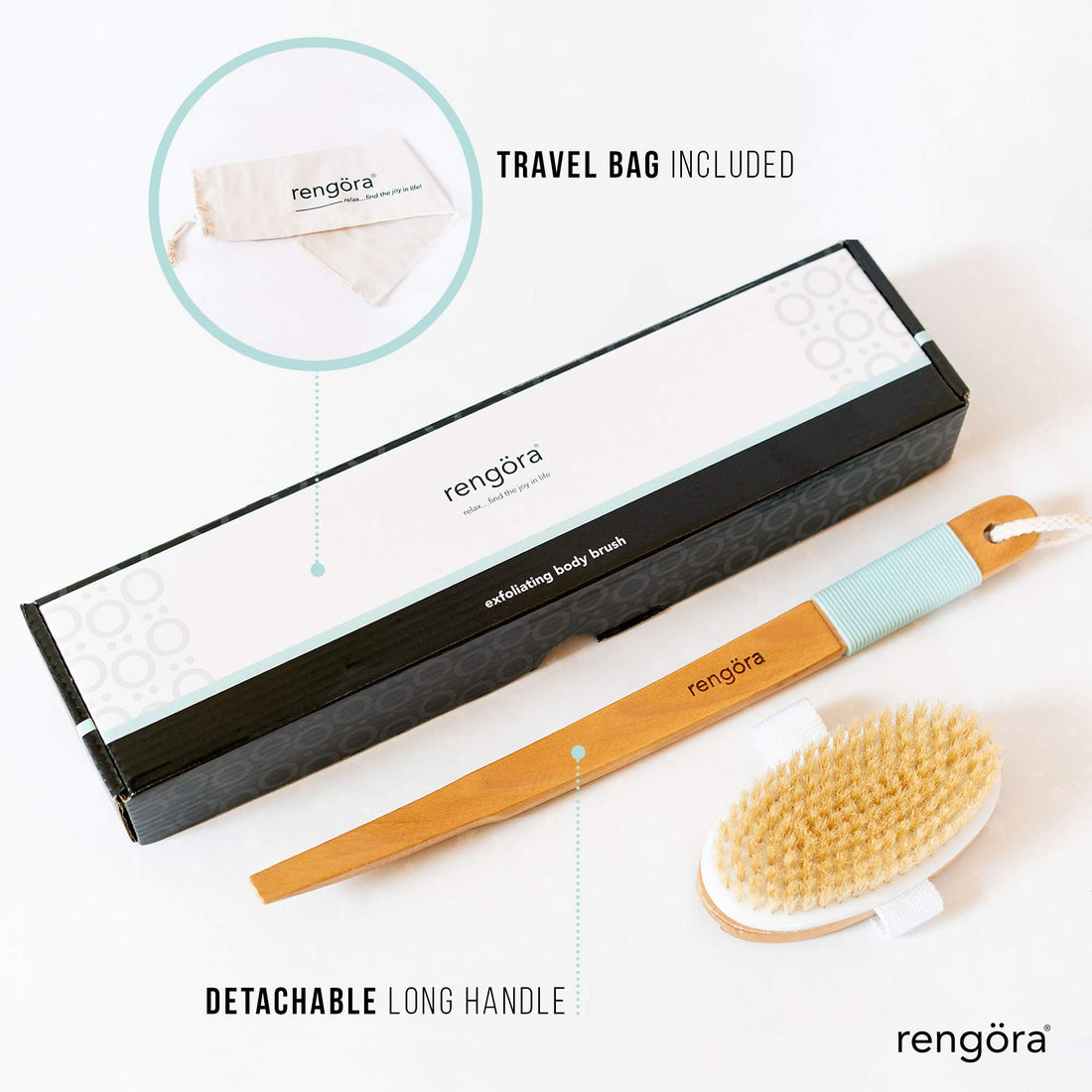 Dry Skin Body Brush - Dry Brush for Skin Care - Best for Massage, Exfoliating, Removing Dead Skin, Lymphatic Drainage, and Cellulite Treatment. Achieve Healthy Skin Today