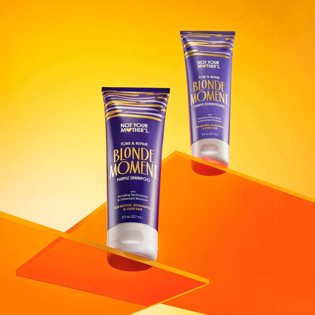 Not Your Mother's Blonde Moment Purple Shampoo and Conditioner (2-Pack) - 8 fl oz - Ideal for Blonde, Highlighted Brunette, Silver Hair - Helps with Bonding, Anti-Brass Toning, Repair, and Hydration