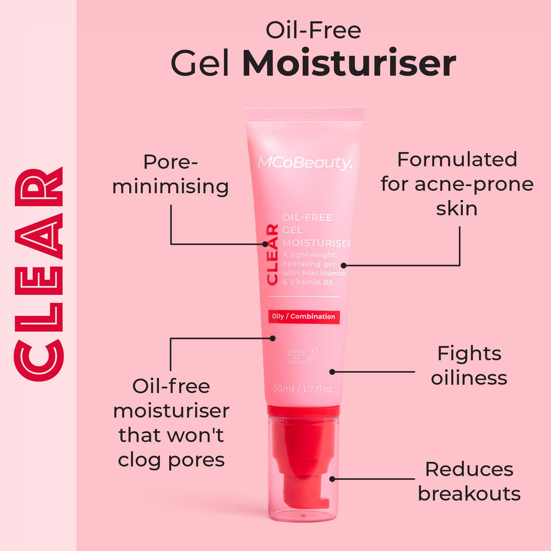 MCoBeauty Clear Oil-Free Gel Moisturiser