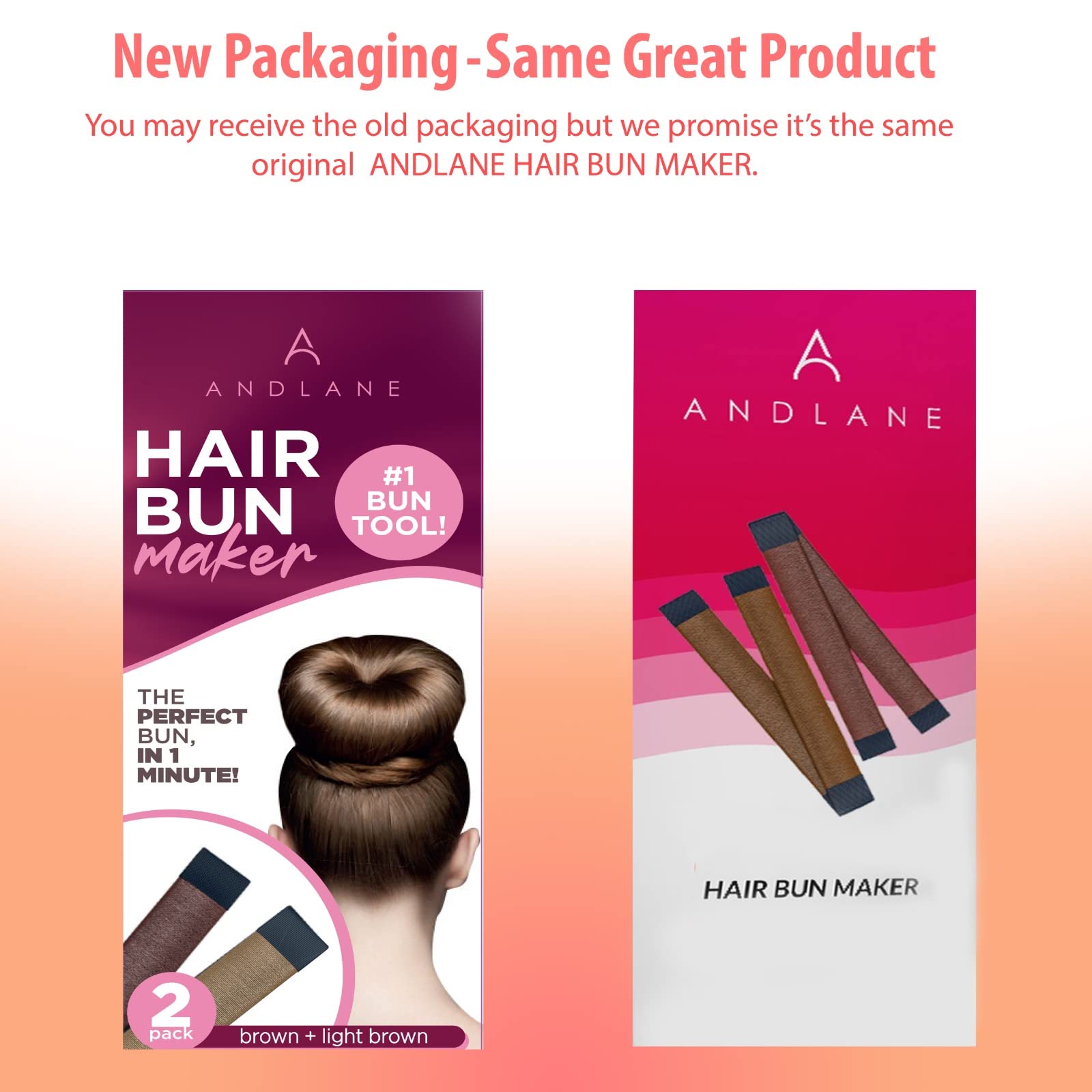 Fast Hair Bun Maker French Twist Hair Fold Wrap Snap (1 Brown