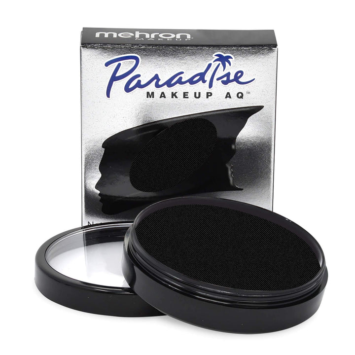 Mehron Makeup Paradise AQ Face & Body Paint, BLACK: Basic Series - 40gm
