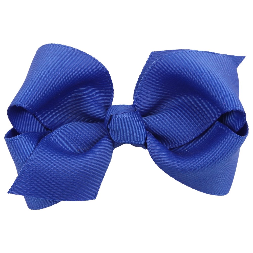ZOONAI 3 Inch Baby Girl Hair Bows Boutique Hair Clip Teens Toddlers Hairpin Headwear - Set of 2 (Blue)