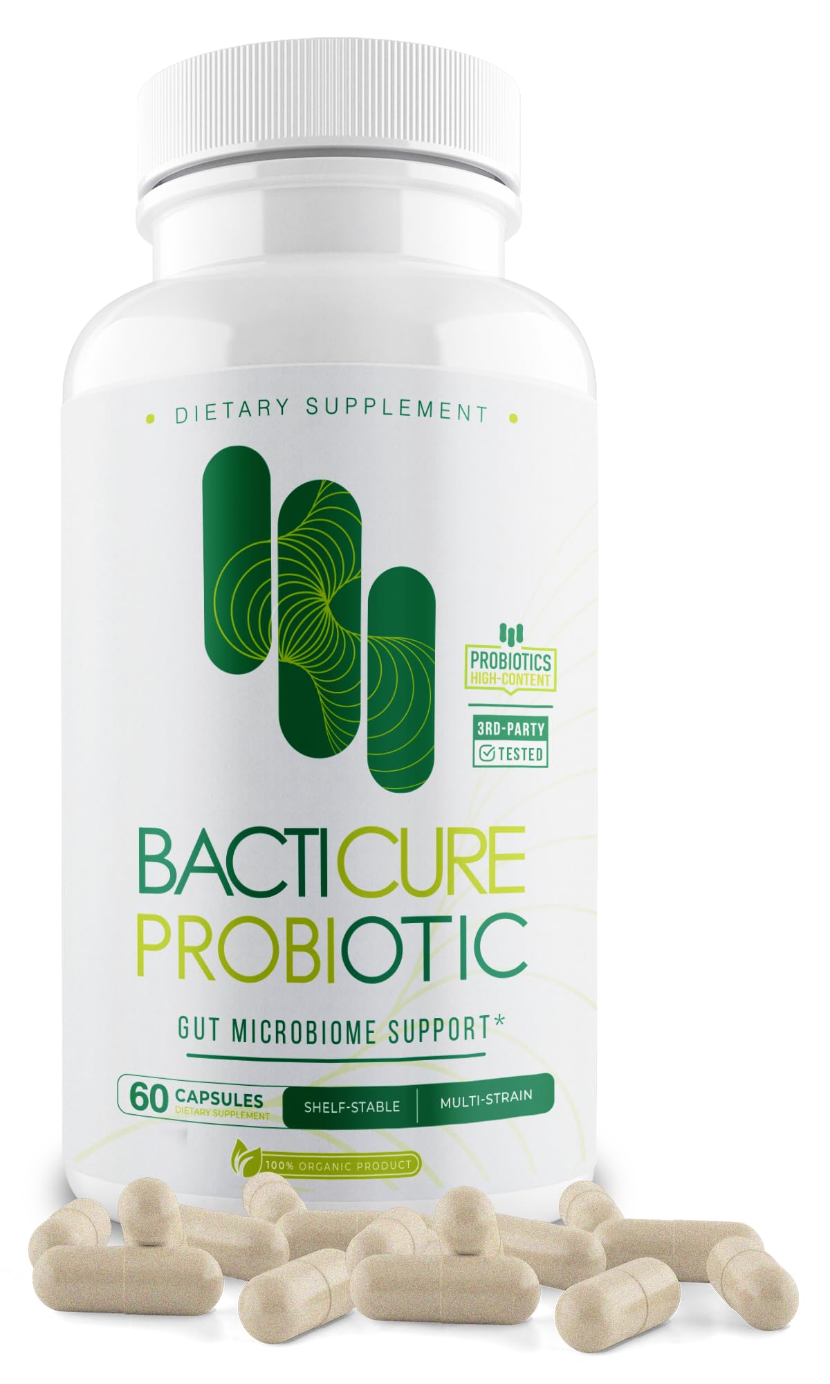 BACTICURE Original Probiótico Natural probiotic,Capsule,60 count