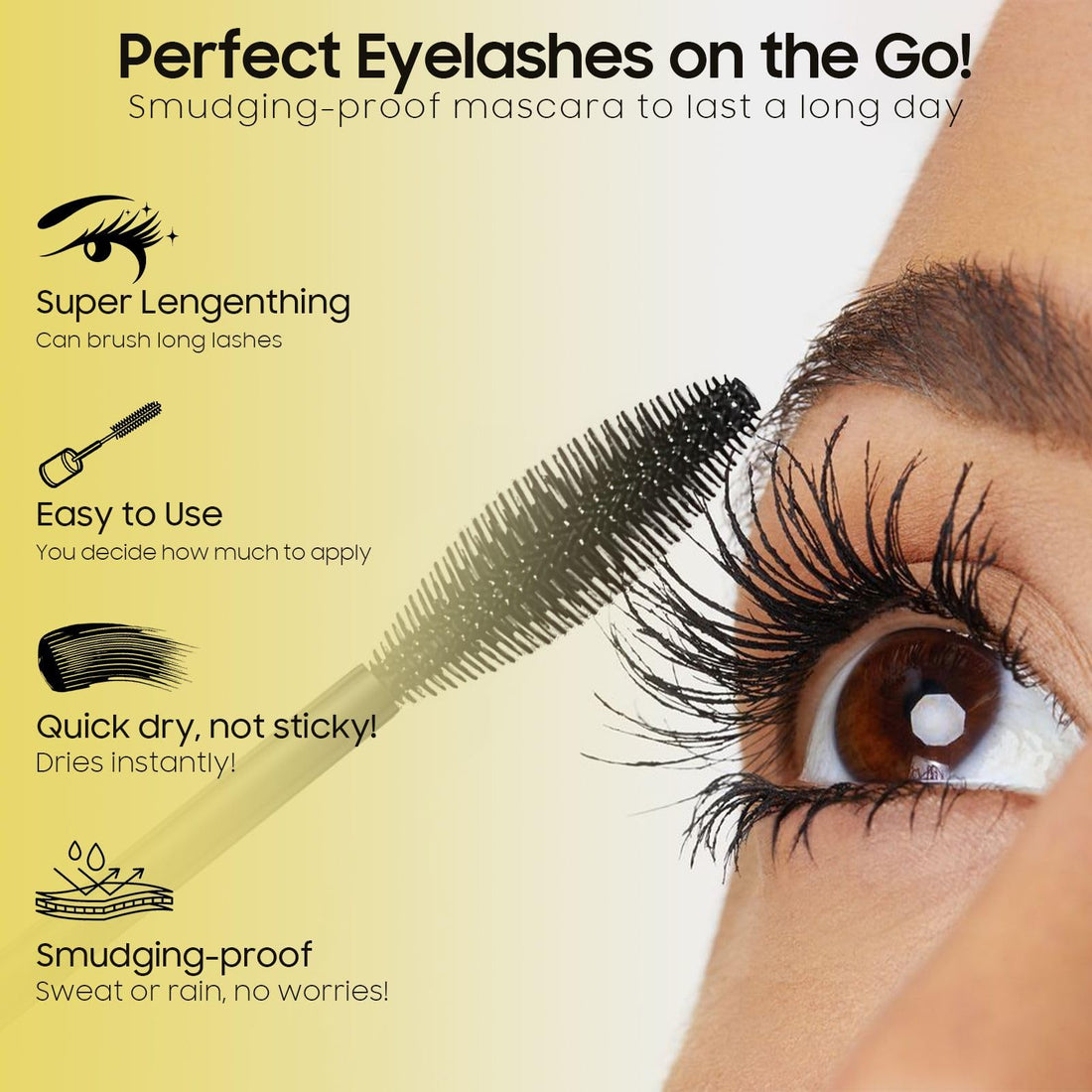 Tubing Mascara for Volume & Length, Long-Lasting Waterproof Formula and Lifting, No Clumping 2-1 Mascara for a Charming Curling Effect Eye Make up, Cruelty Free