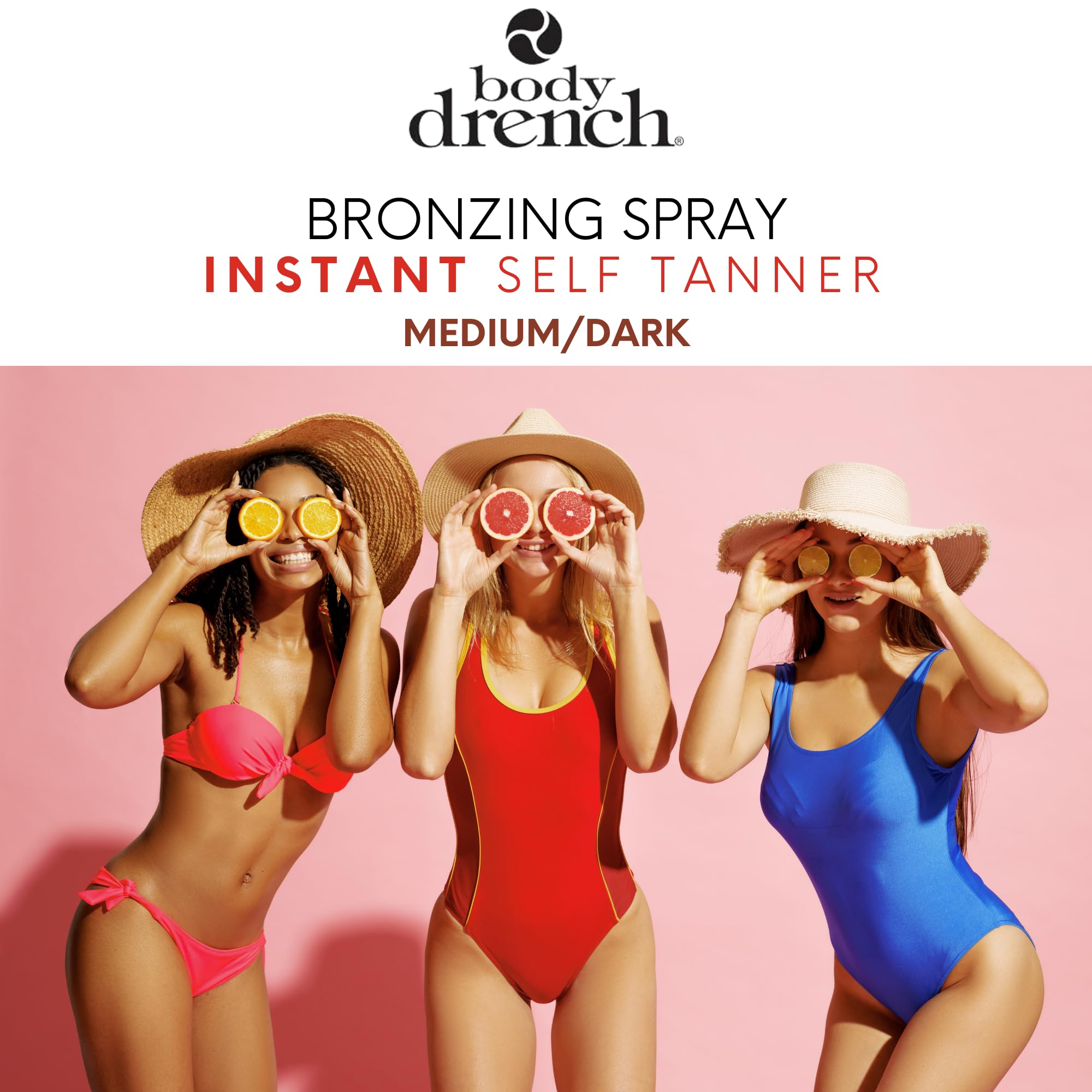Body Drench Quick Tan Bronzing Spray Medium-Dark 6 Ounce (177ml) (2 Pack)