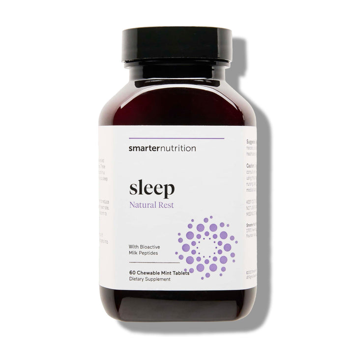 Smarter Nutrition Sleep - Bioactive Milk Peptides + Melatonin - Promotes Relaxation & Healthy Sleep - Chewable Mint Tablet - Soy-Free, Non-GMO - 60 Count(Pack of 1) - 30-Day Supply
