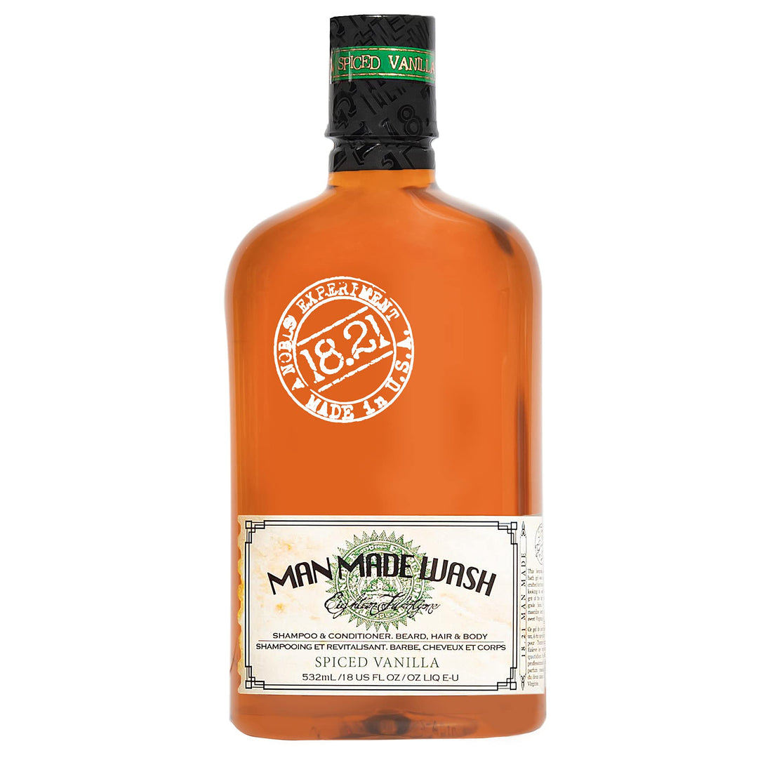 18.21 Man Made Wash, Spiced Vanilla, 18 Fl Oz