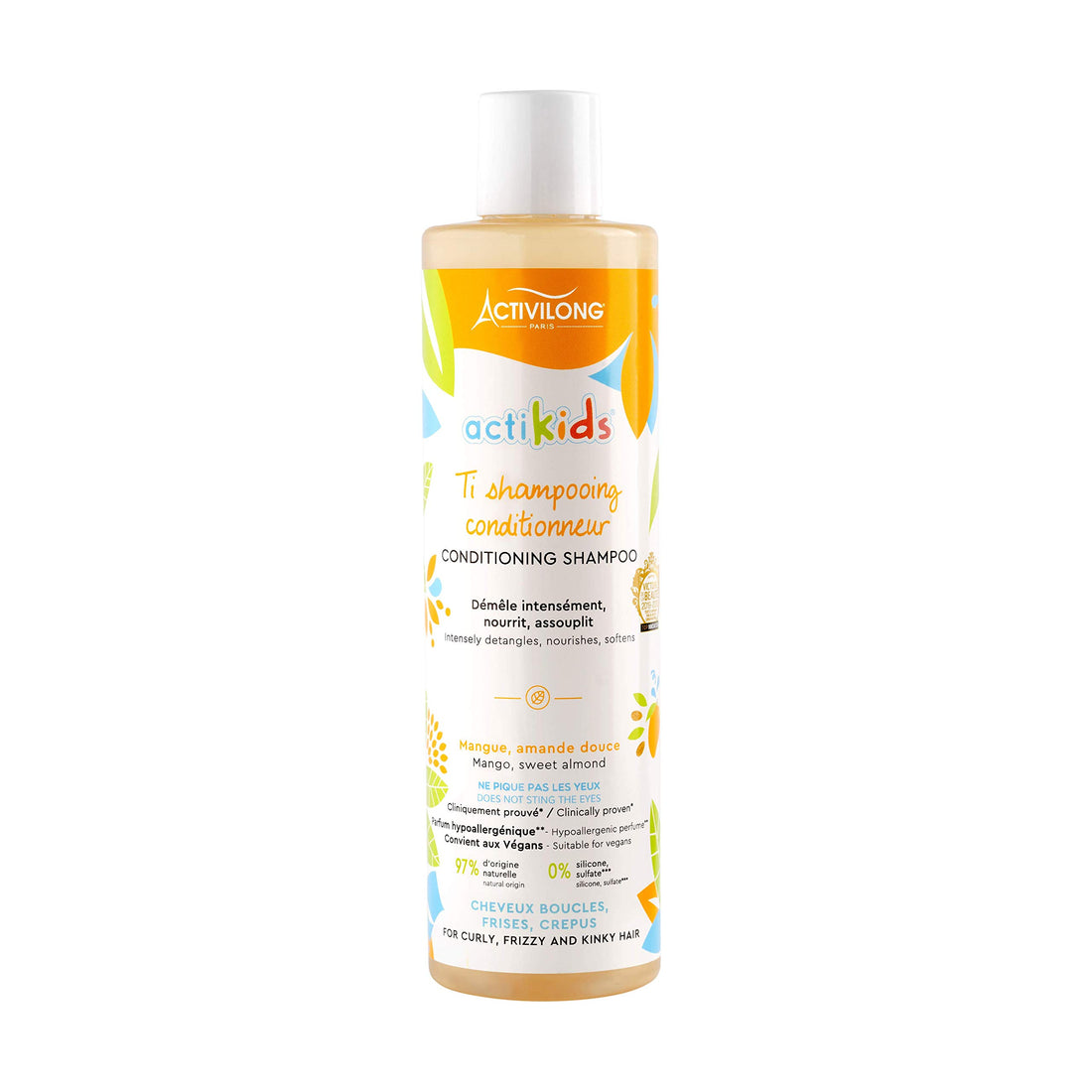 Activilong Actikids Conditioning Shampoo – Gentle Cleansing and Nourishing Care for Kids' Delicate Hair – Enriched with Organic Sweet Almond Oil and Mango Butter – 300 ml.