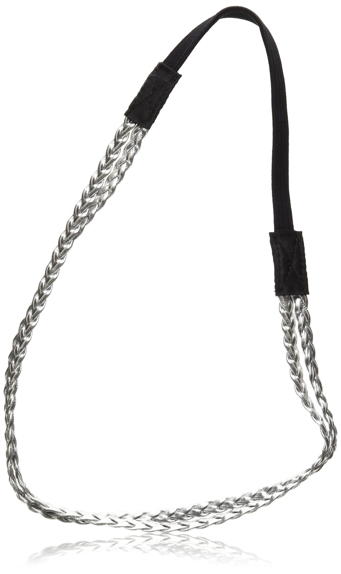 Caravan Headband, 2 Braid Stretch, Silver