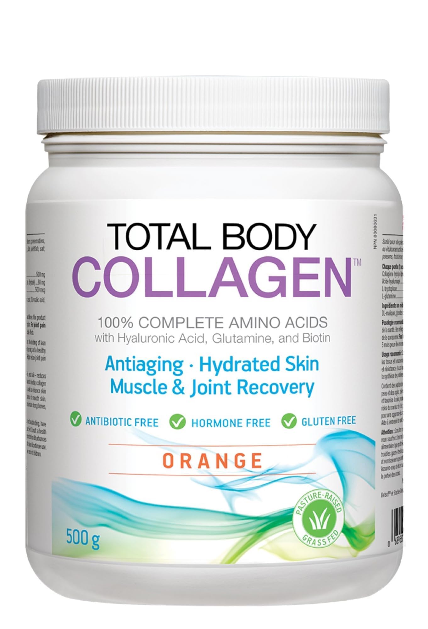 Natural Factors, Total Body Collagen, Bioactive Peptides Powder for Healthy Skin, Hair & Joints, Orange