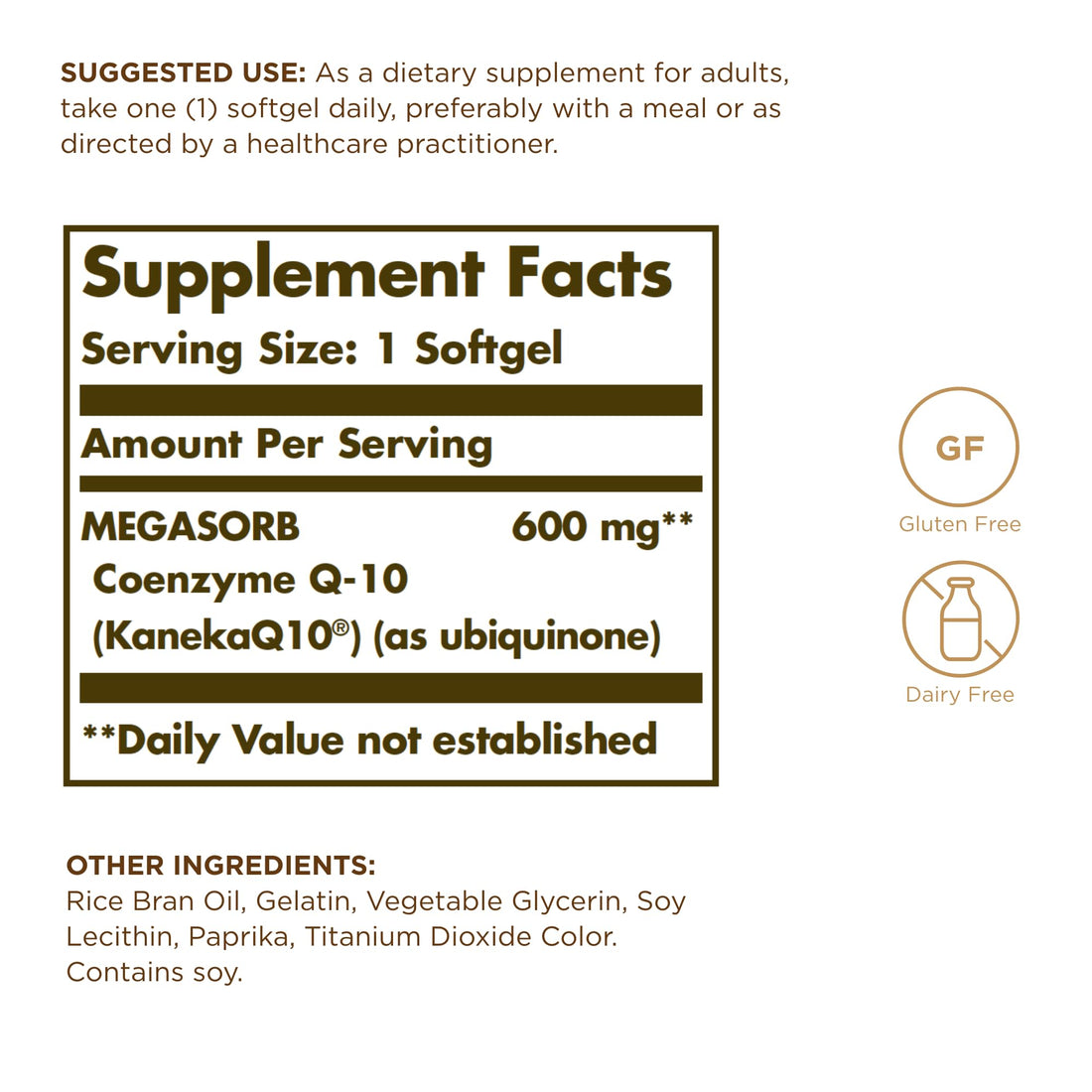 Solgar Megasorb CoQ-10 600 mg, 30 Softgels (Pack of 3) - Promotes Nervous System Health - Coenzyme Q10 Supplement - Enhanced Absorption - Gluten Free, Dairy Free - 90 Total Servings