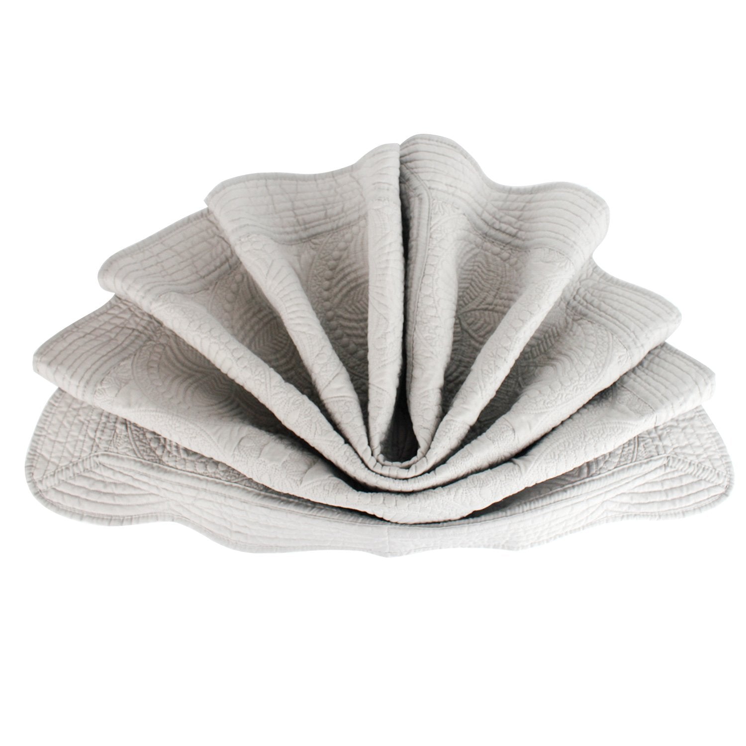 YIQIGO Toddlers and Baby Quilt Lightweight Blanket Embossed Cotton Quilt Four Seasons Scalloped 36 x 46 Newborn Baby Boy/Girl Gift (Gray)