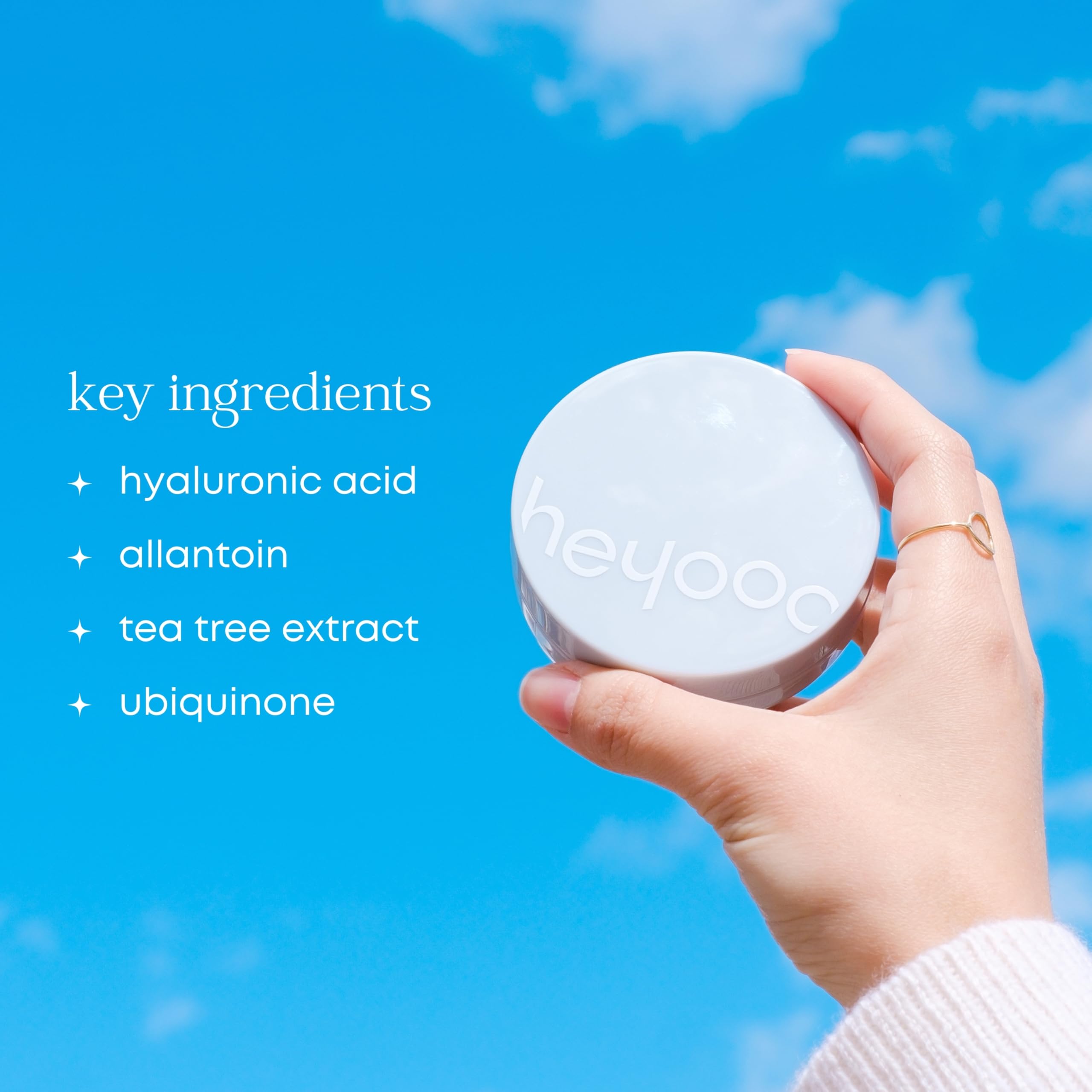 Heyooo Natural Glow Foundation - Light to Medium Coverage Cushion Foundation Makeup with Hyaluronic Acid & Tea Tree Extract - Vegan & Cruelty-Free Cream Foundation - K Beauty - 15g/0.52oz - Ivory