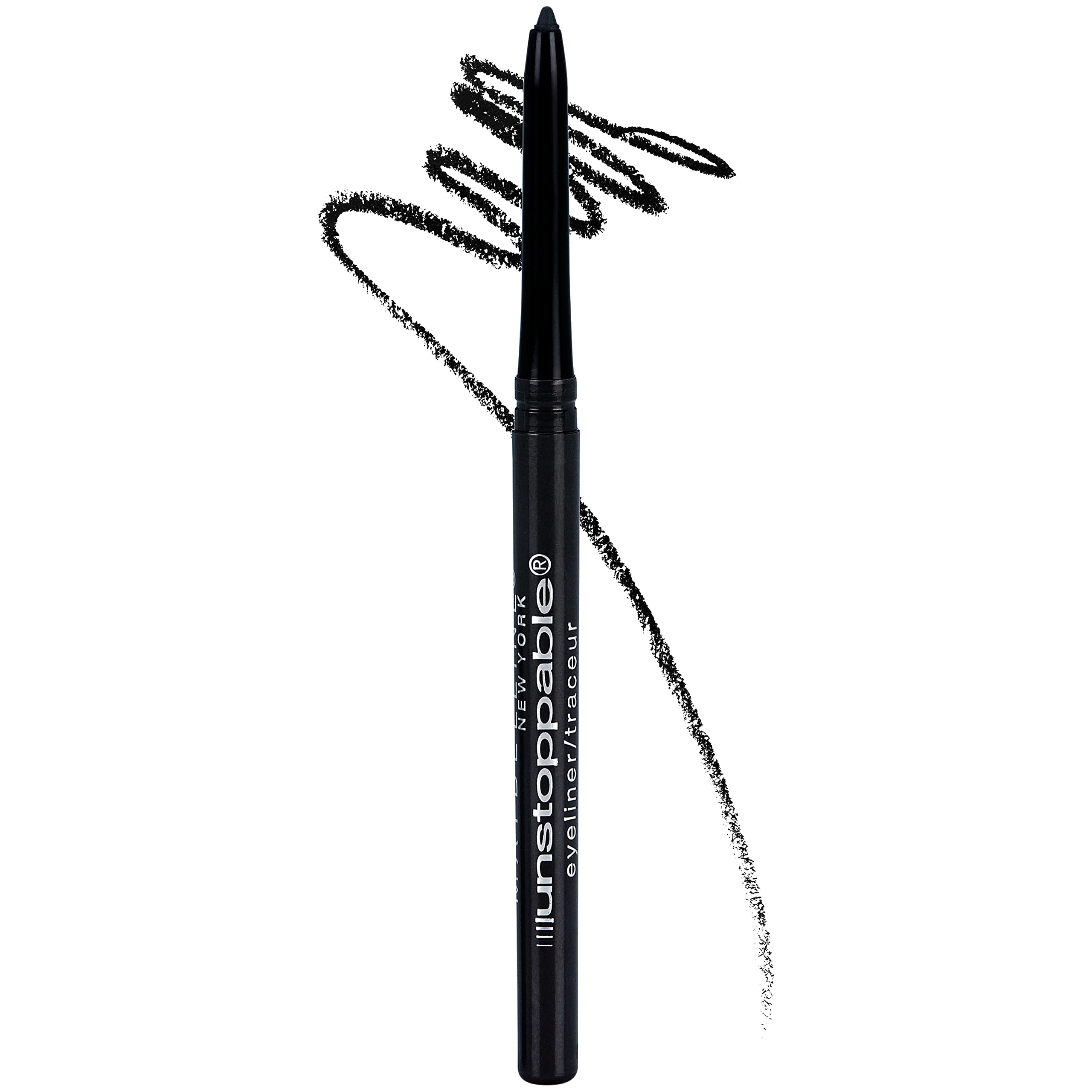 Maybelline Unstoppable Waterproof Mechanical Black Eyeliner Pencil, Easy to Apply, Smooth Glide, Up to 24 Hour Wear, Onyx