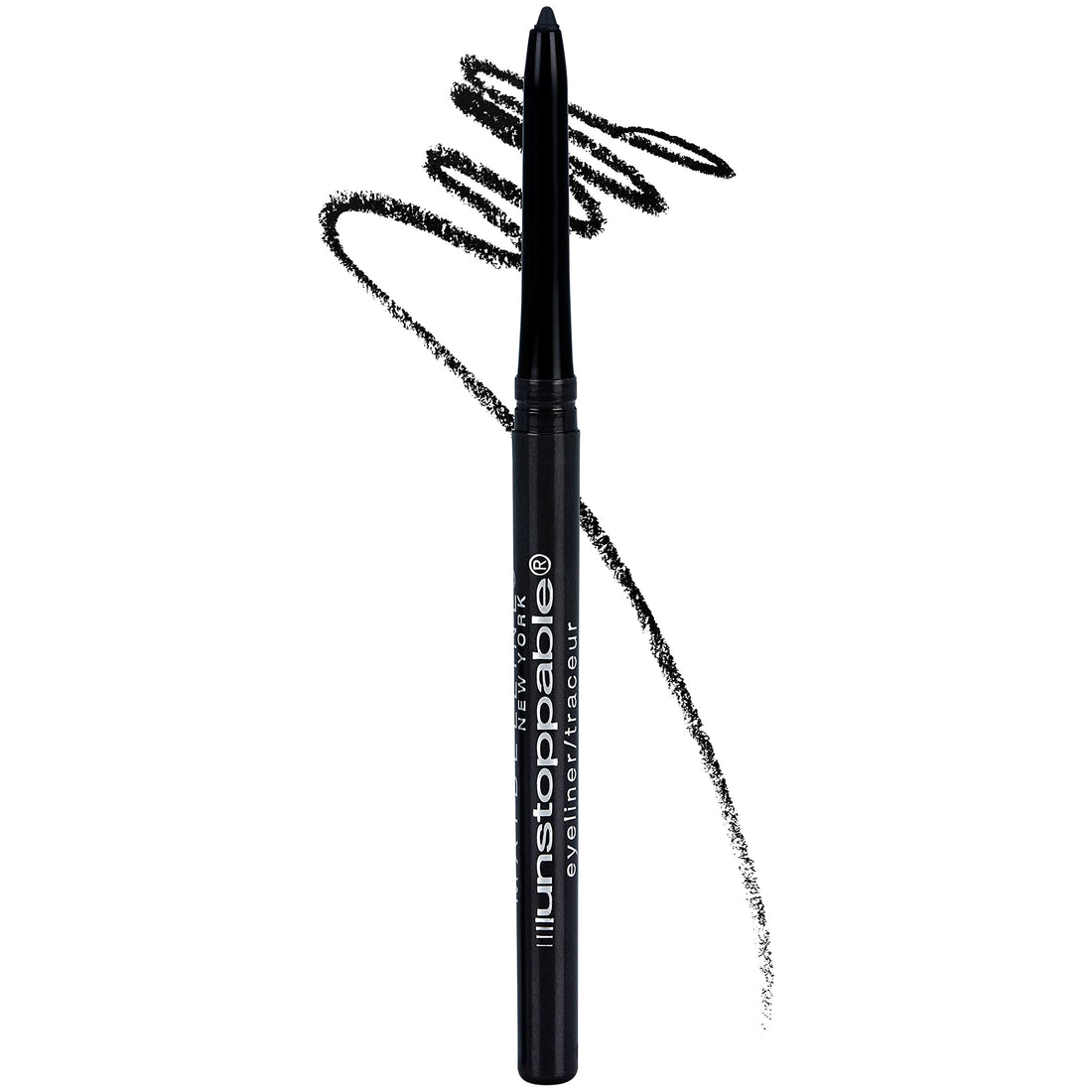 Maybelline Unstoppable Waterproof Mechanical Black Eyeliner Pencil, Easy to Apply, Smooth Glide, Up to 24 Hour Wear, Onyx