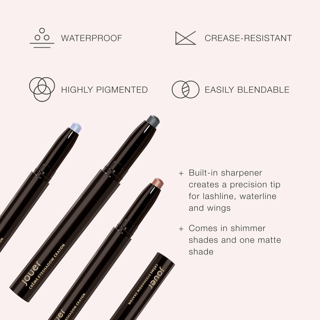 Jouer Crème Eyeshadow Crayon, Serene.