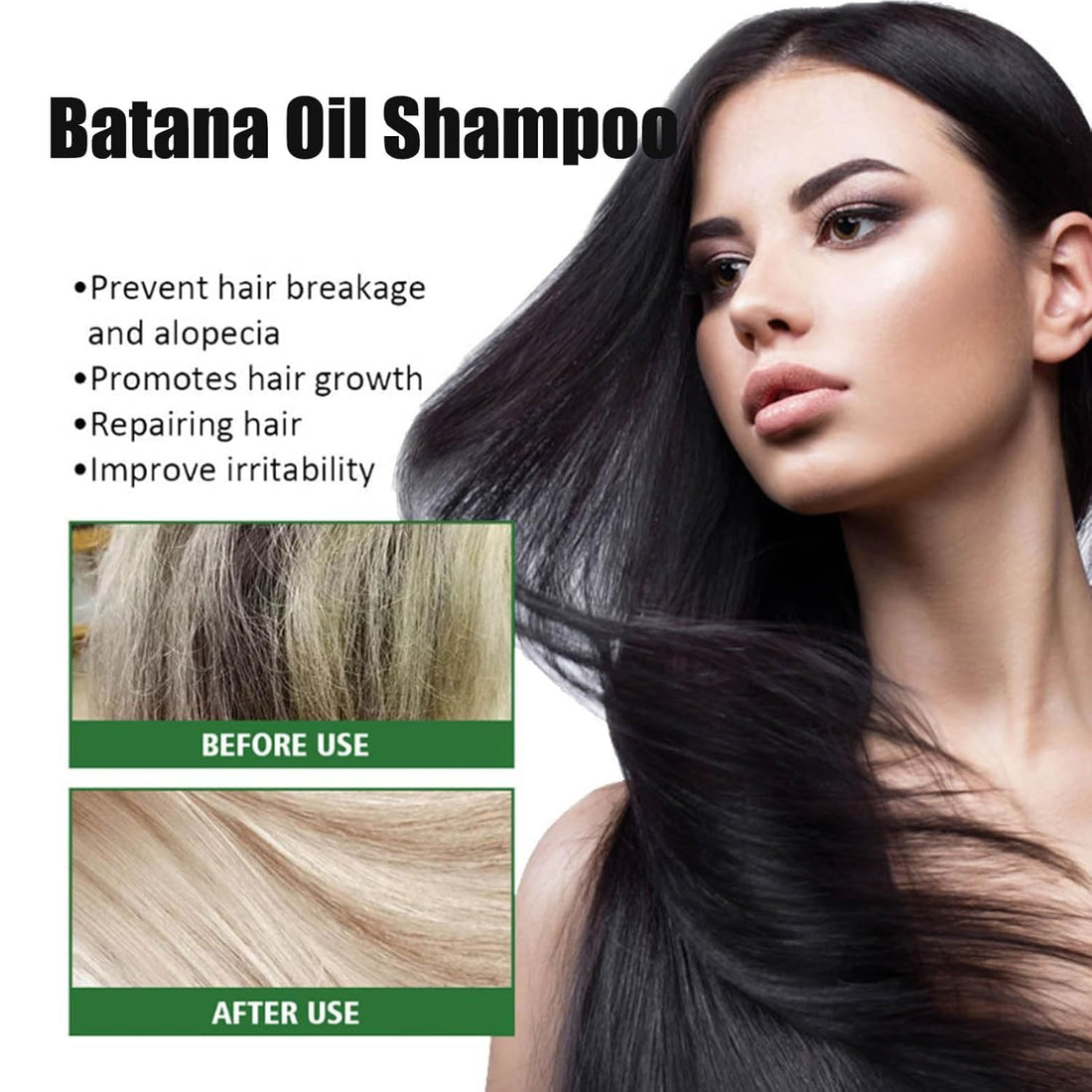 Batana Oil Shampoo for Hair Growth, Routine Shampoo Rosemary Oil for Thinning Hair for Women & Men, 9-in-1 Natural Hair Loss Shampoo with Biotin, hickening Hair Nourishing & Regenerating