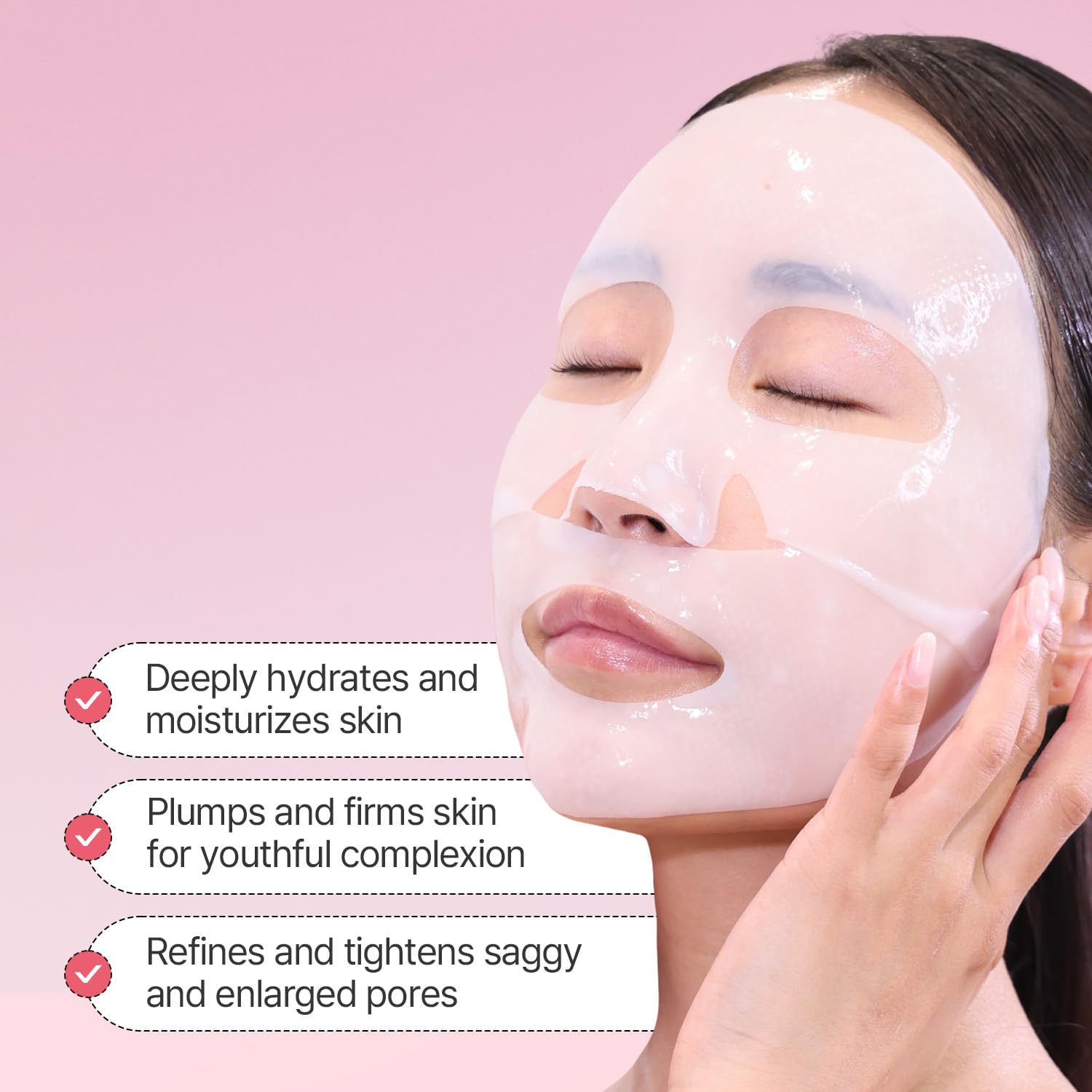 Torriden CELLMAZING Collagen Firming Gel Facial & Neck Sheet Mask (pack of 4) | Covering Neck Mask | 5D Collagen Complex, Amino Acid Complex, Peptide