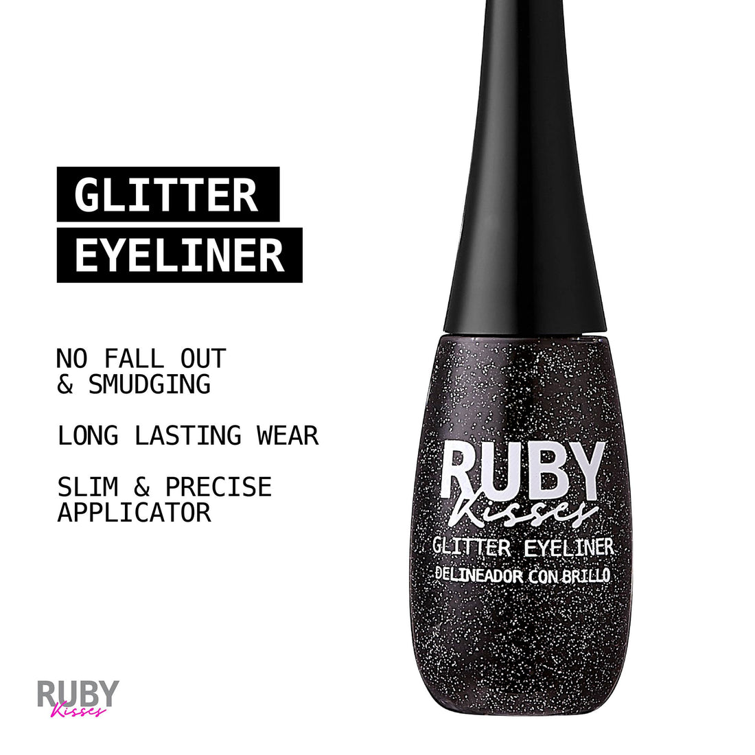 Ruby Kisses i Bling Glitter Eyeliner Gel-Based GLE01 Glitz N' Black AD