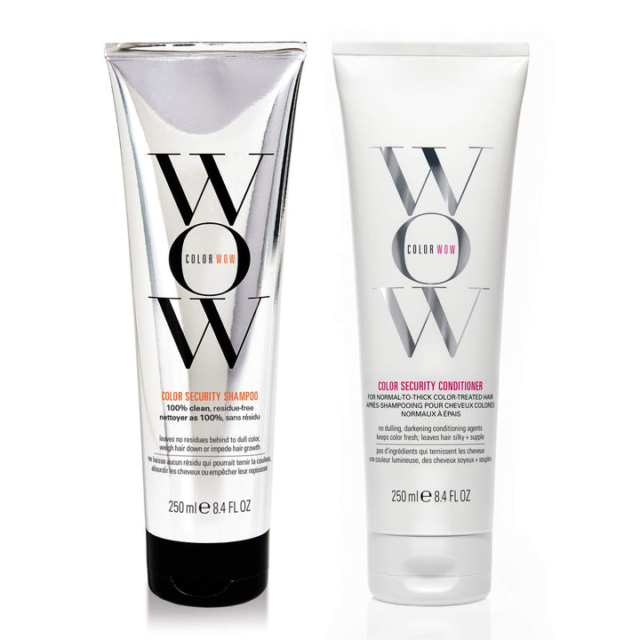 COLOR WOW Dream Clean Duo - 100% clean, sulfate-free COLOR SECURITY SHAMPOO and weightless COLOR SECURITY CONDITIONER- for Normal to Thick Hair| Achieve Super Glossy, Hydrated Hair
